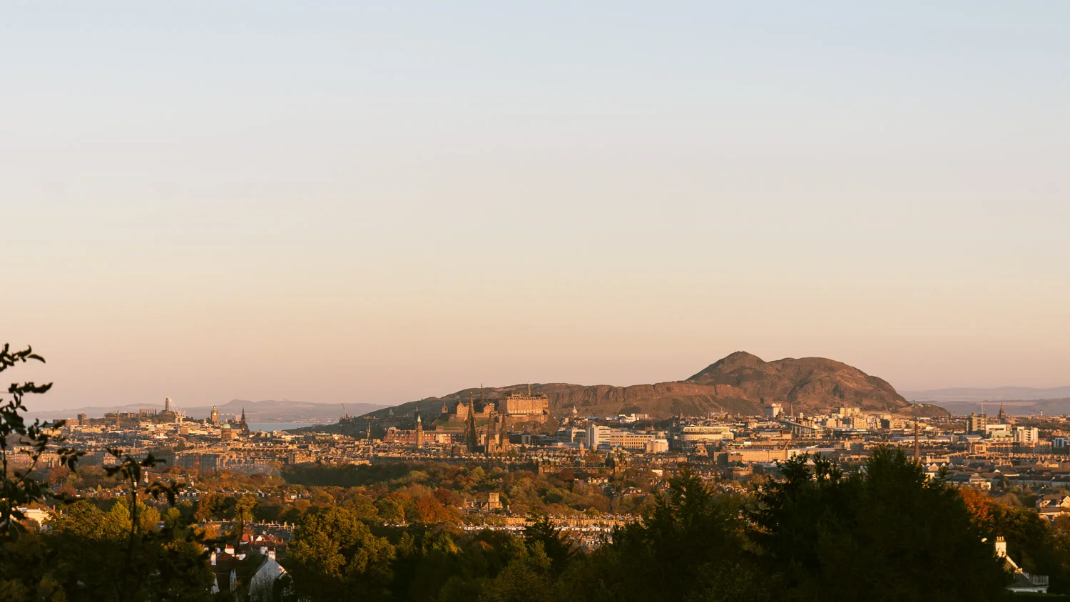 Panoramic views from Costorphine Hill, worth the climb