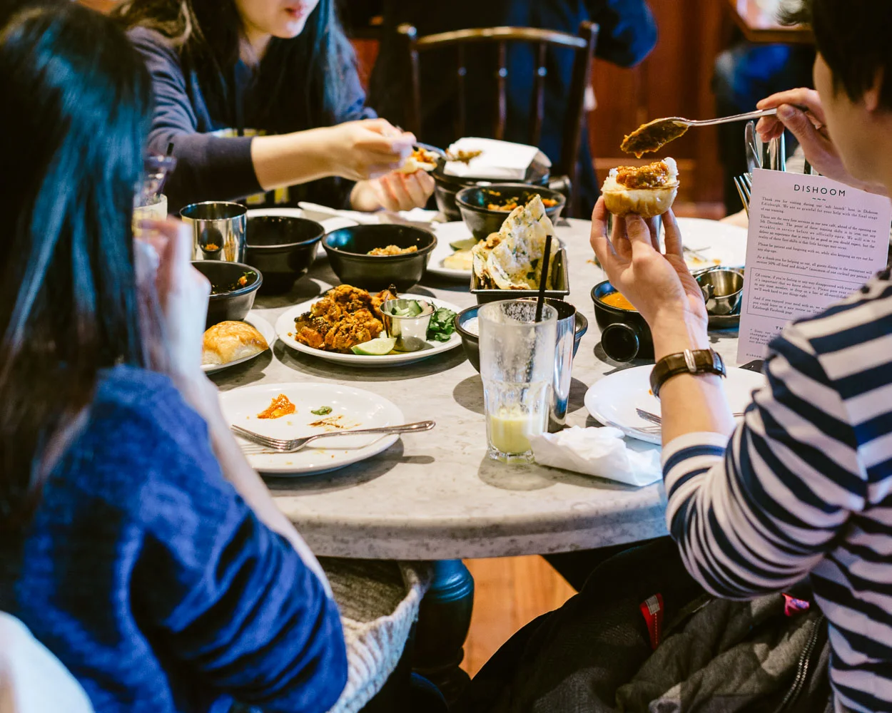 Food for sharing, don't be afraid to over order!