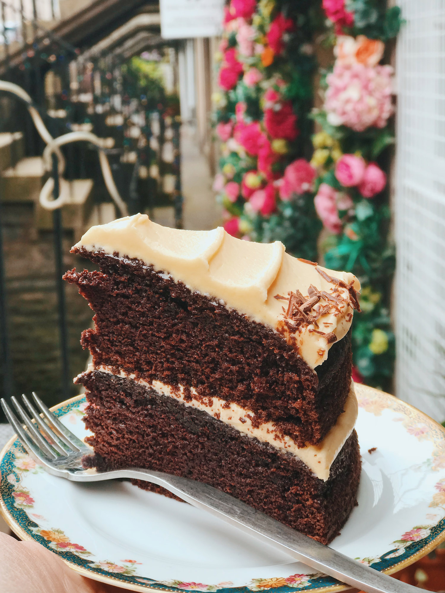 Off the scale chocolate cake at Lovecrumbs cafe, Stockbridge