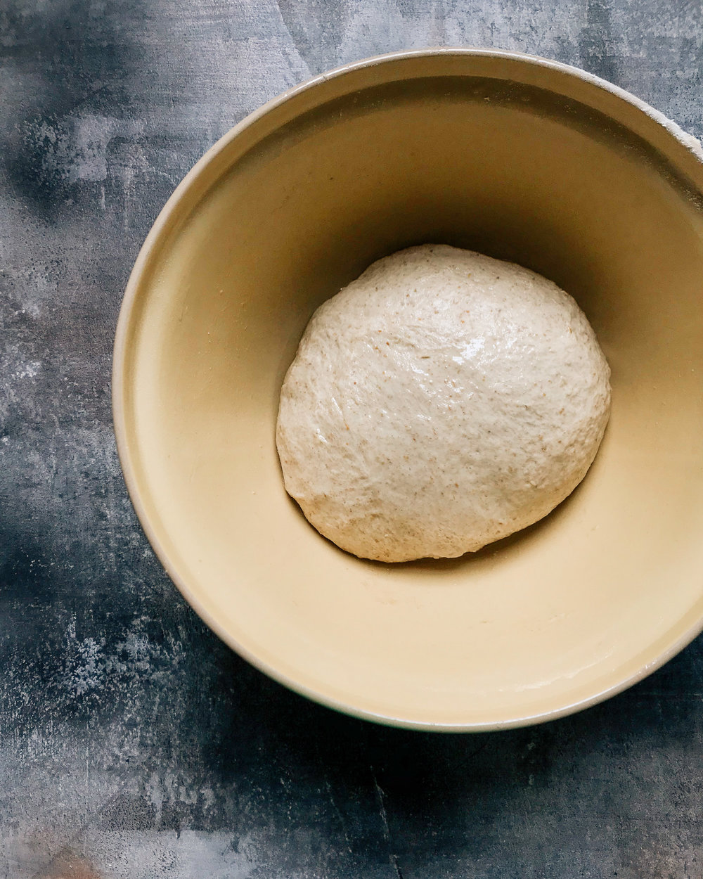 English Muffin dough before rising