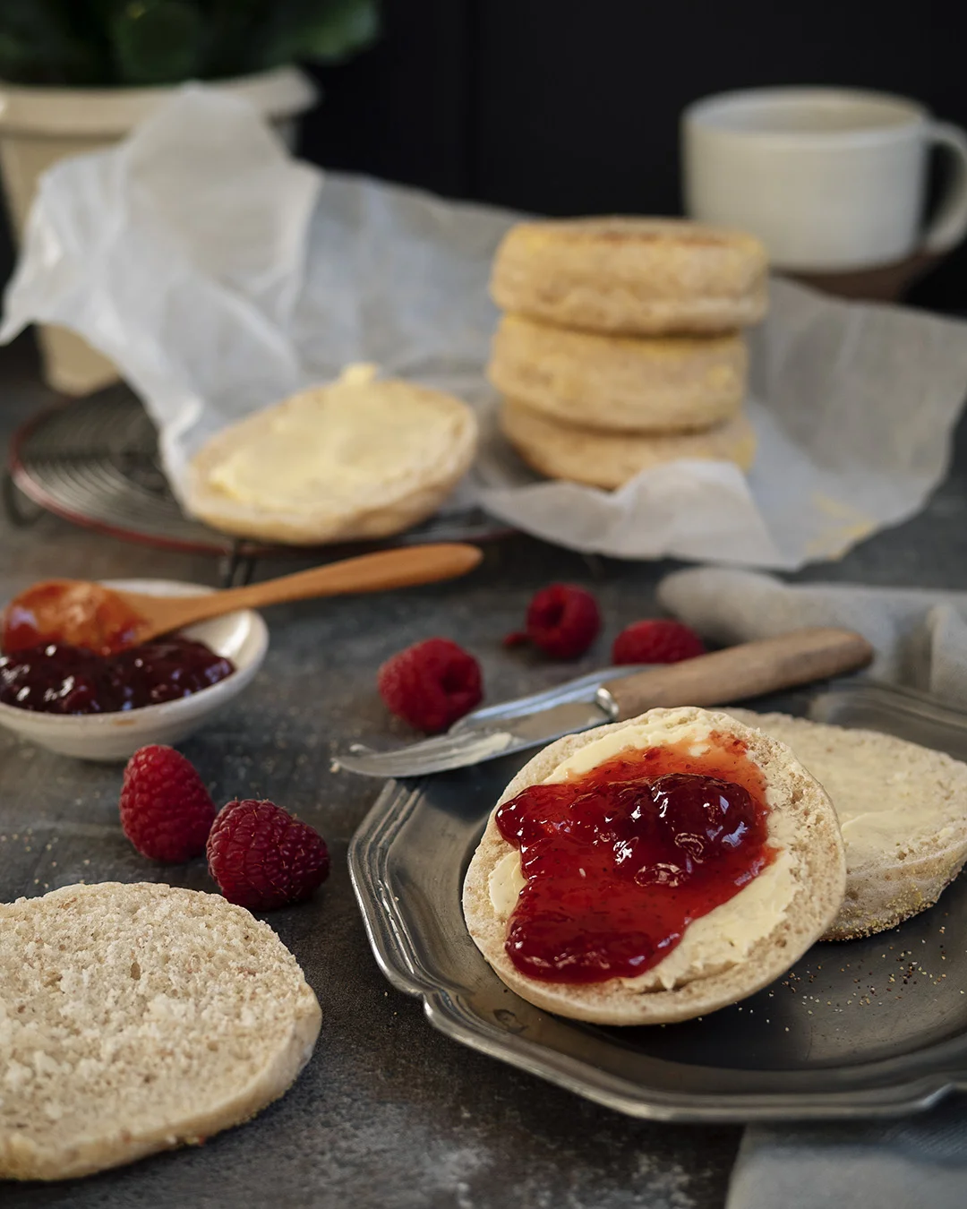 Recipe: sourdough muffins (dairy free/vegan)