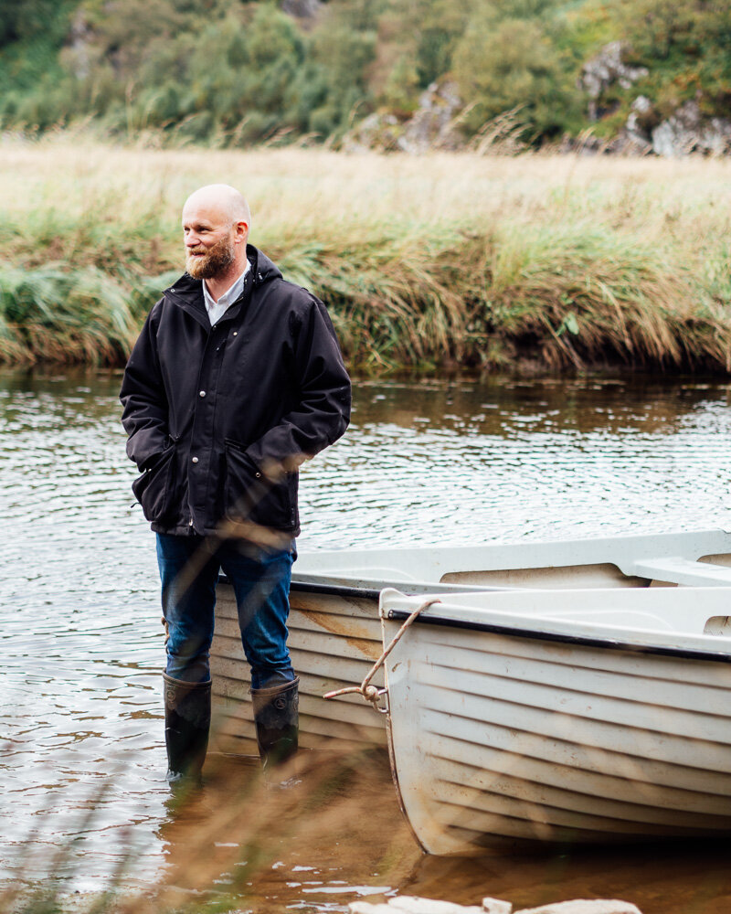 Cameron of Portnellan readies the boats