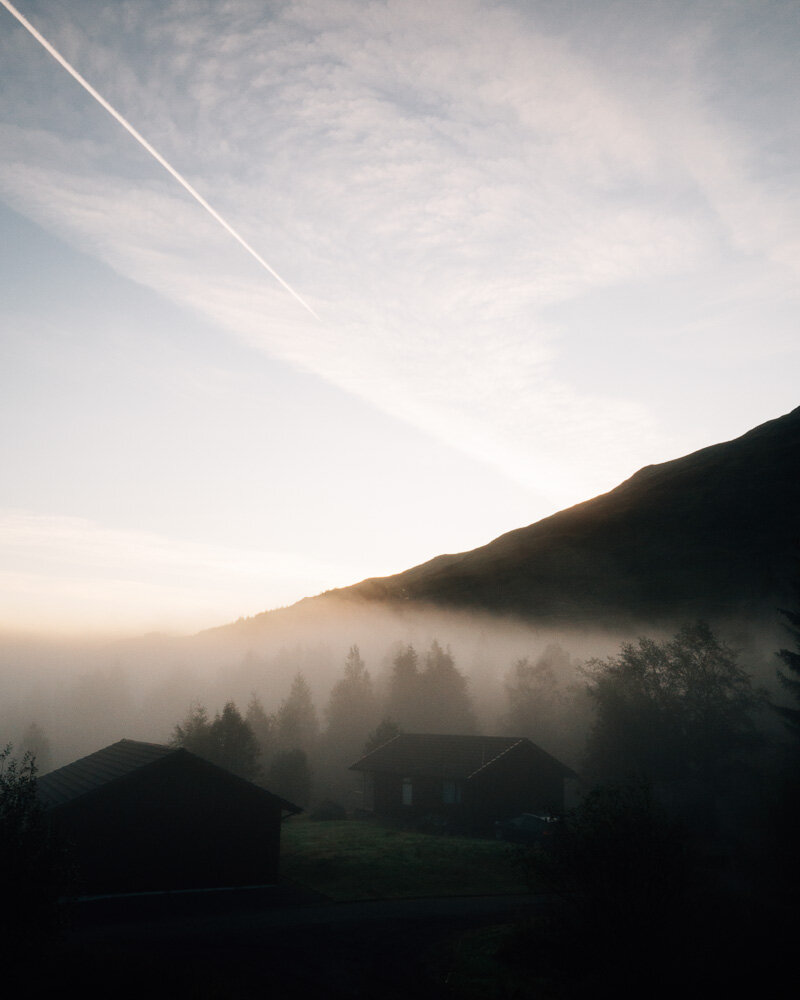 misty sunrise at Portnellan