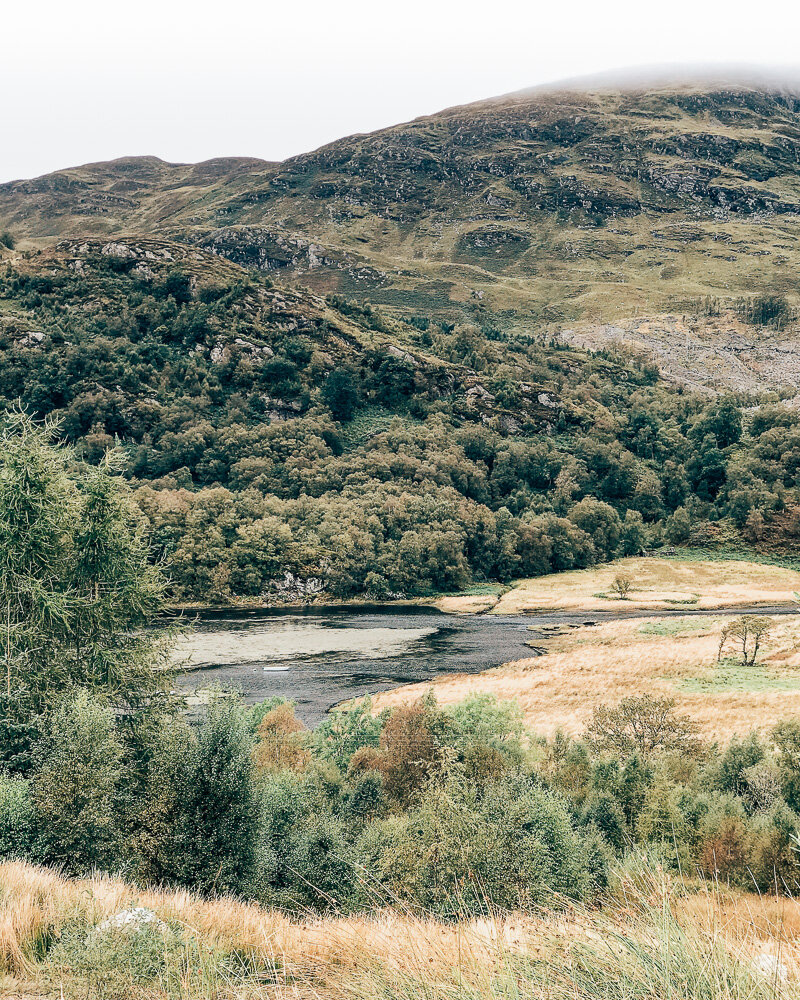 Loch Dochard from Portnellan highland lodges