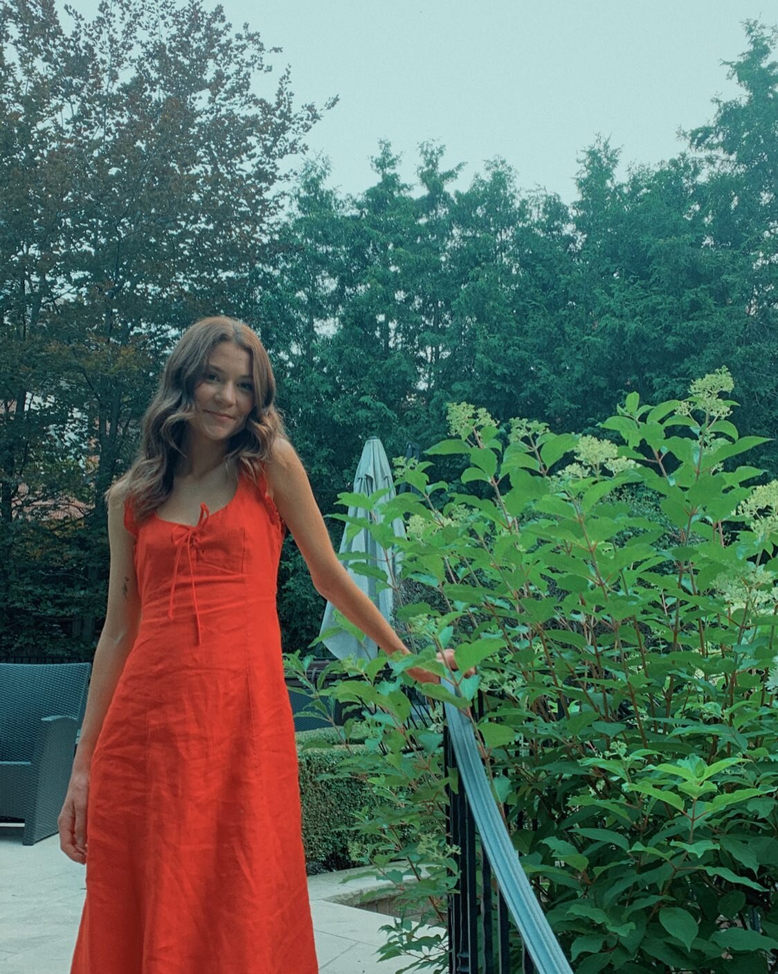 hey it&rsquo;s me in nature. wearing red. cheers 🦋