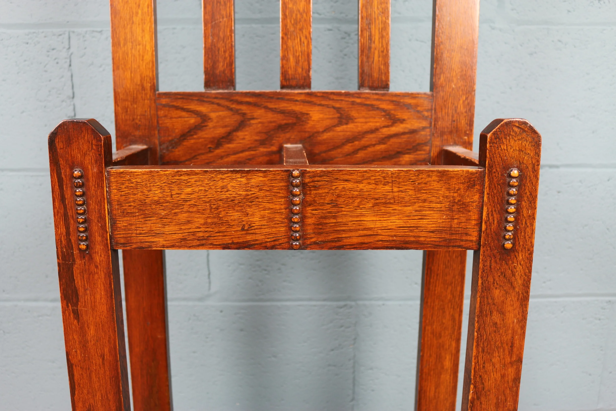 Arts and crafts oak hall stand 