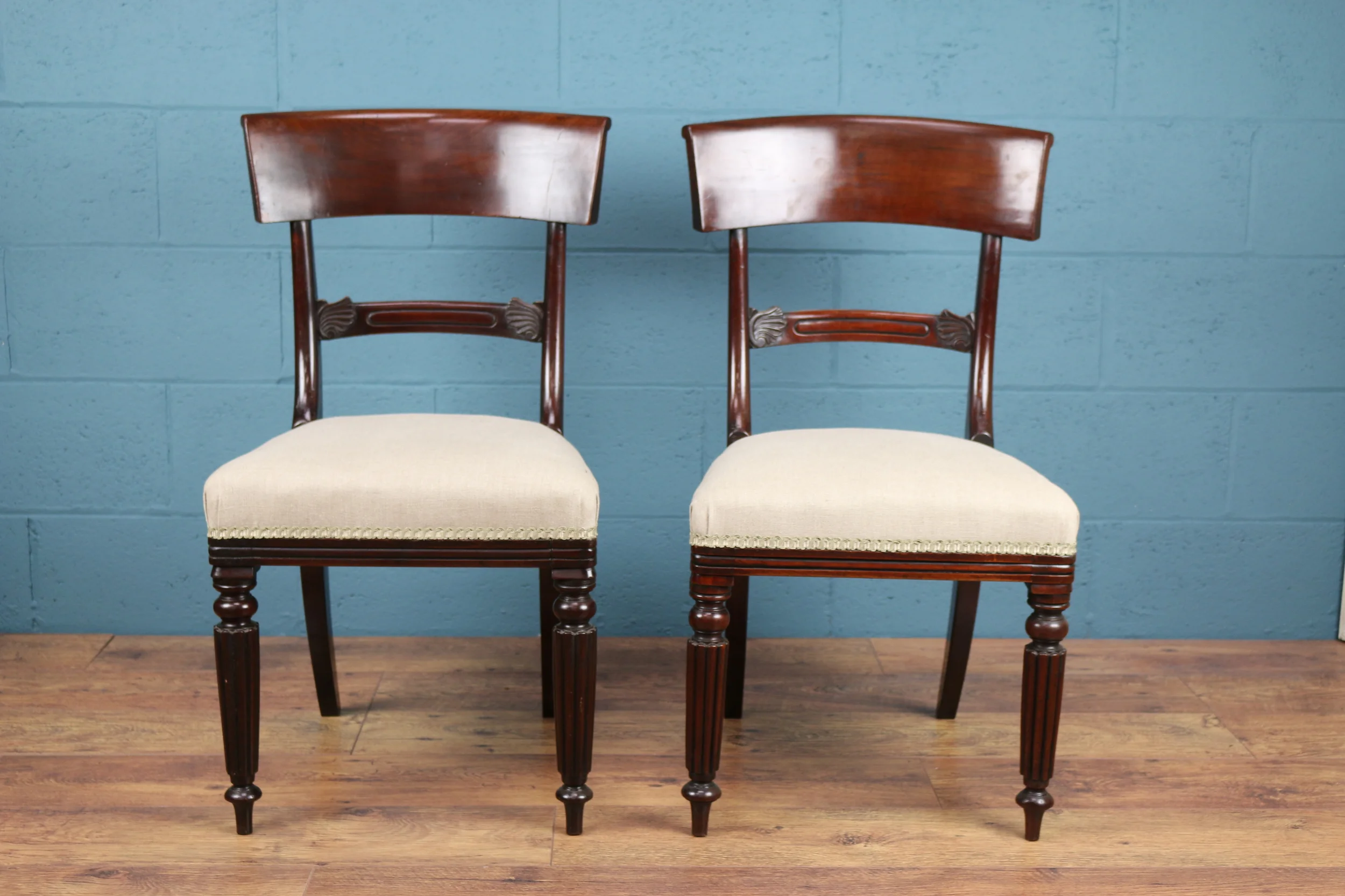 Pair of Georgian chairs by William Smee and Son