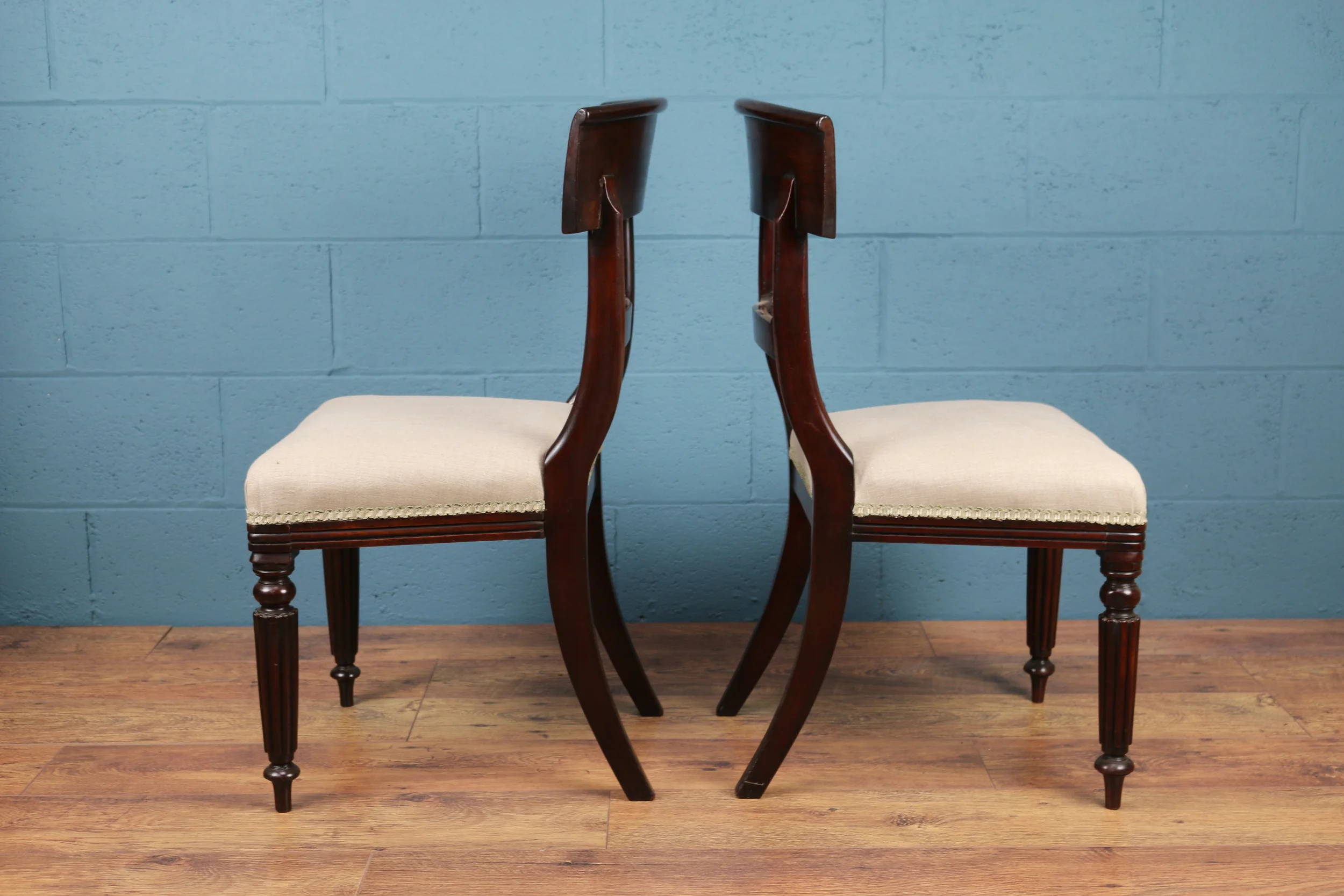 Pair of Georgian chairs by William Smee and Son