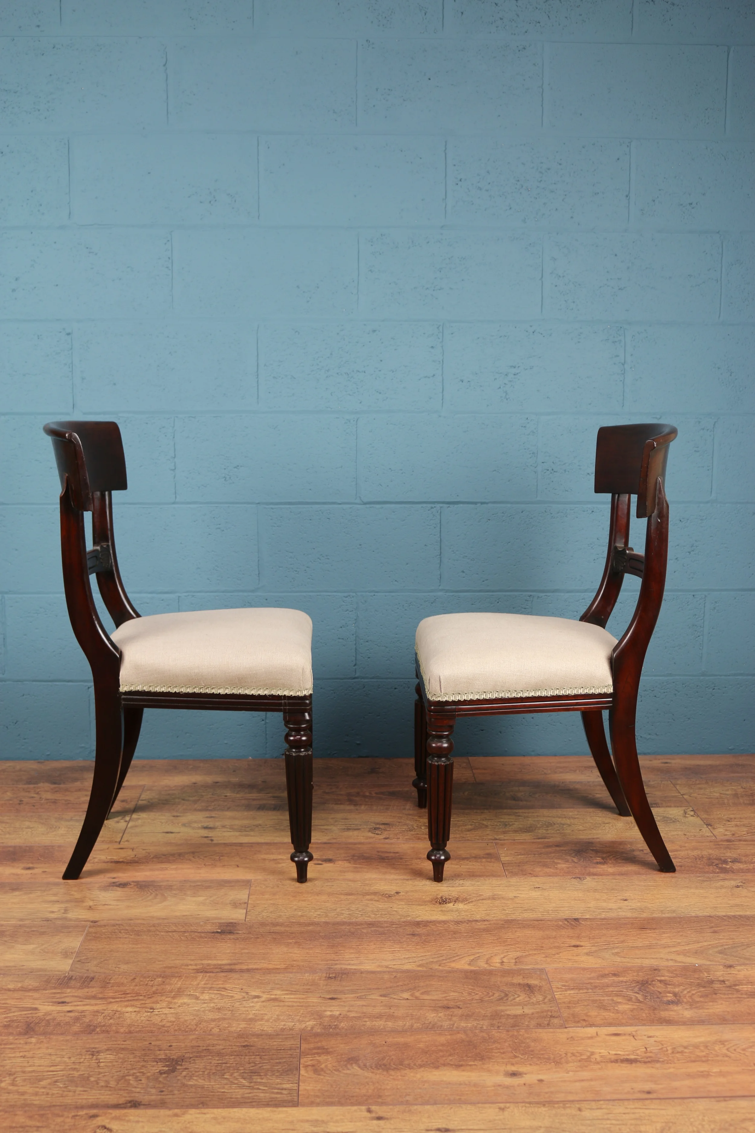 Pair of Georgian chairs by William Smee and Son