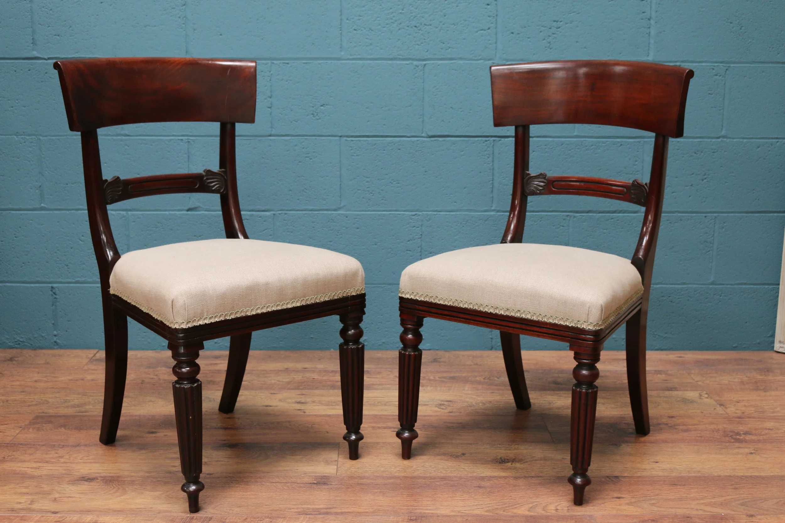 Pair of Georgian chairs by William Smee and Son