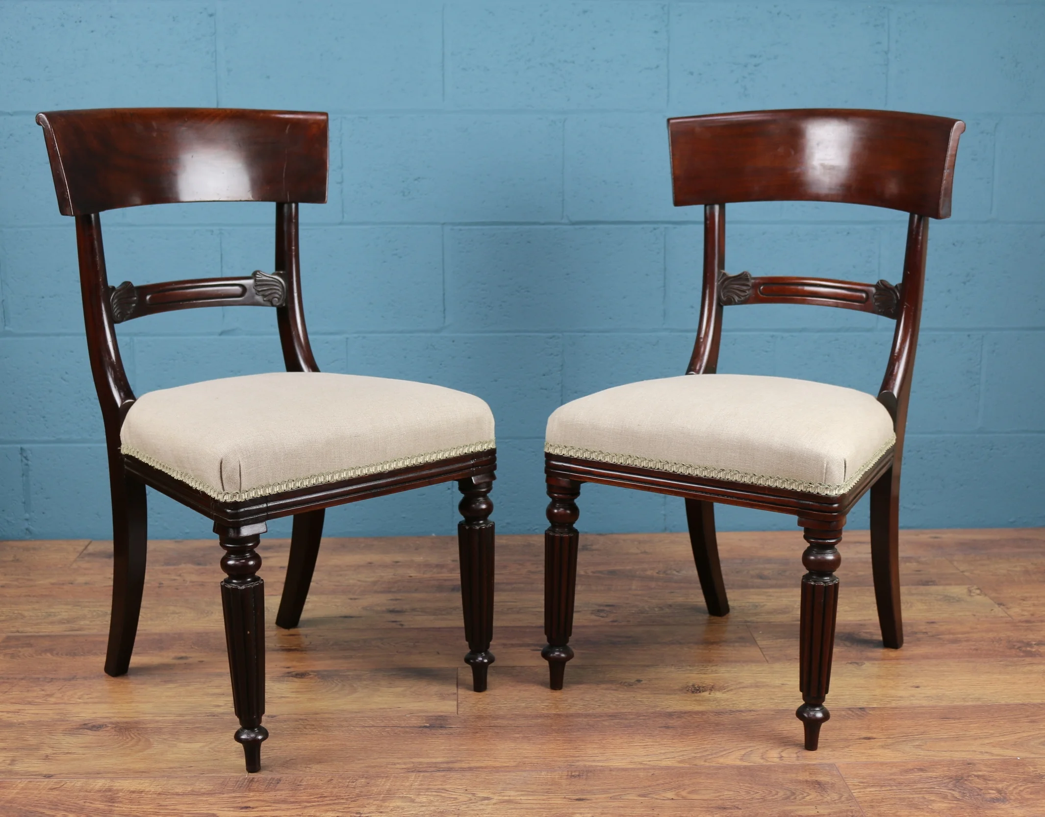 Pair of Georgian chairs by William Smee and Son