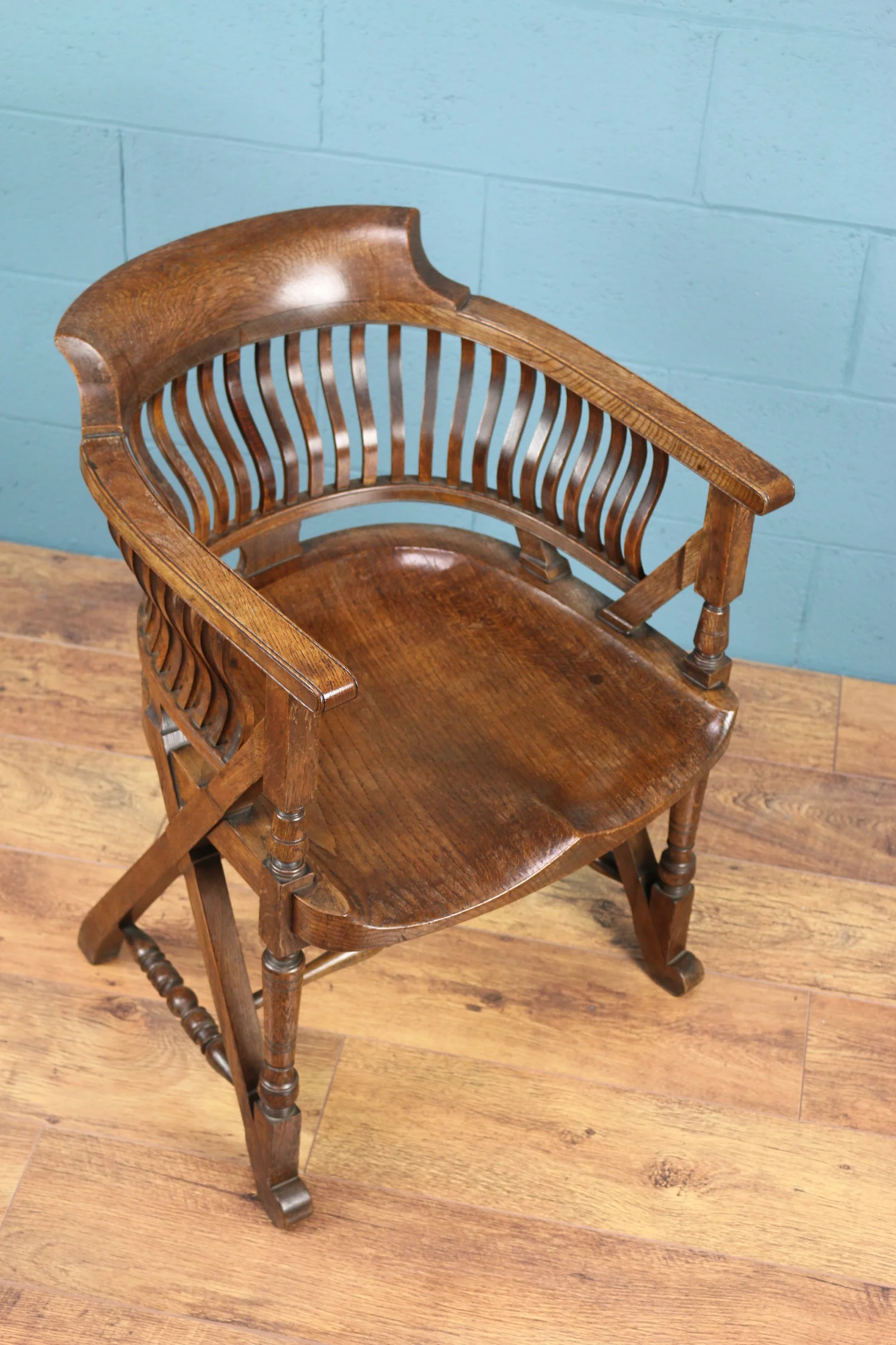 Arts and crafts desk chair by Hummerstone Bros, Leeds