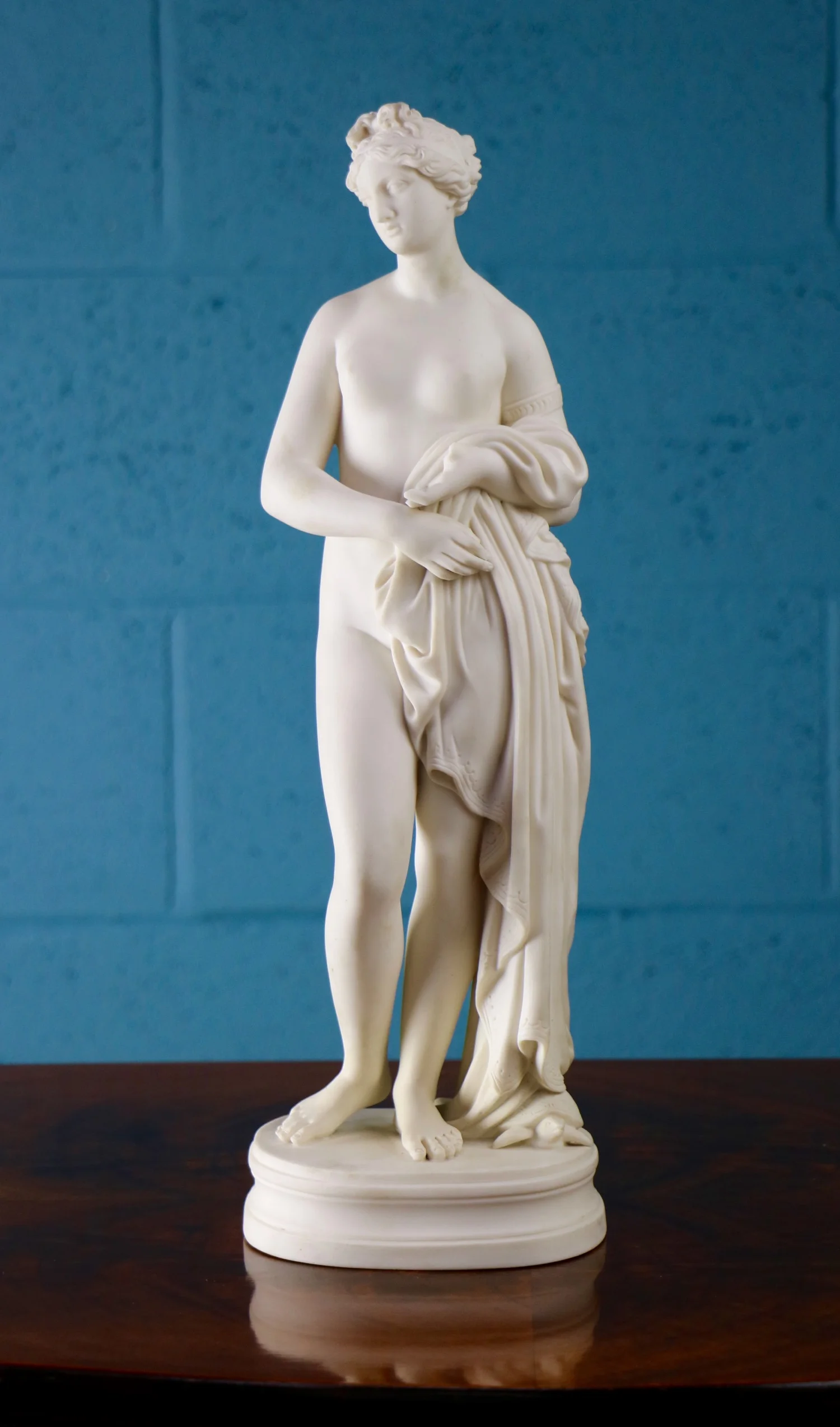 Parian ware figurine with shawl