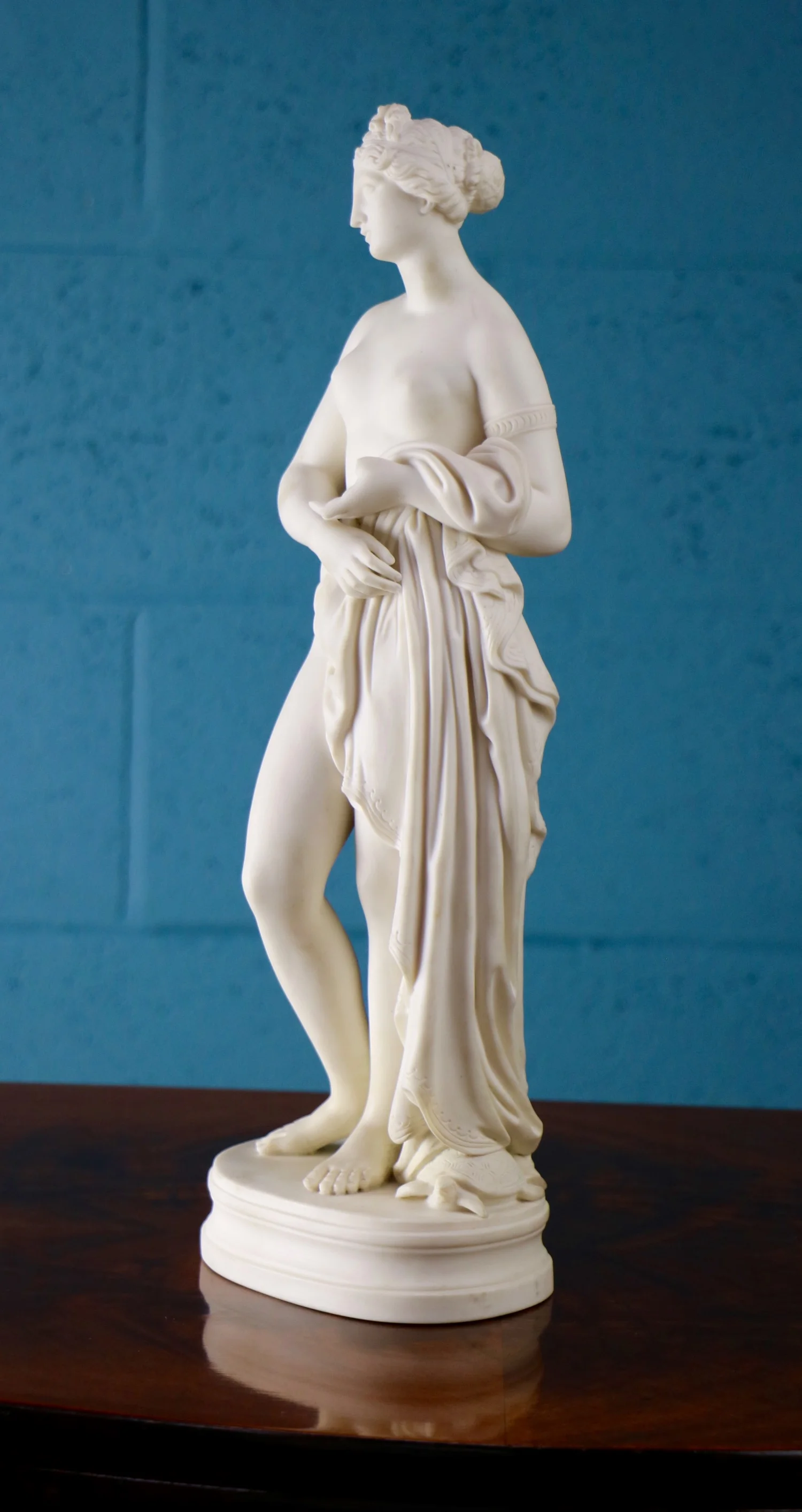 Parian ware figurine with shawl