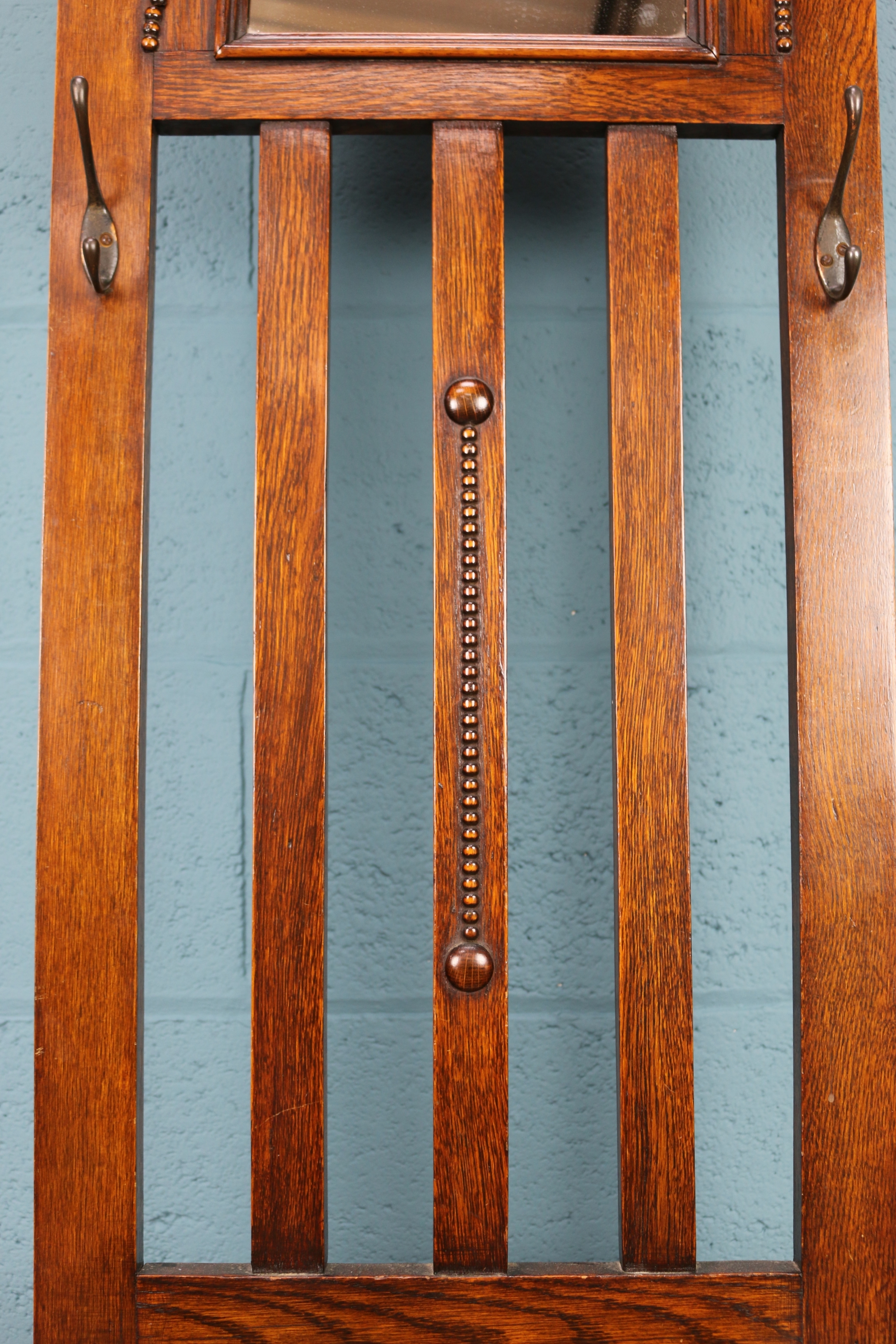 Arts and crafts oak hall stand 