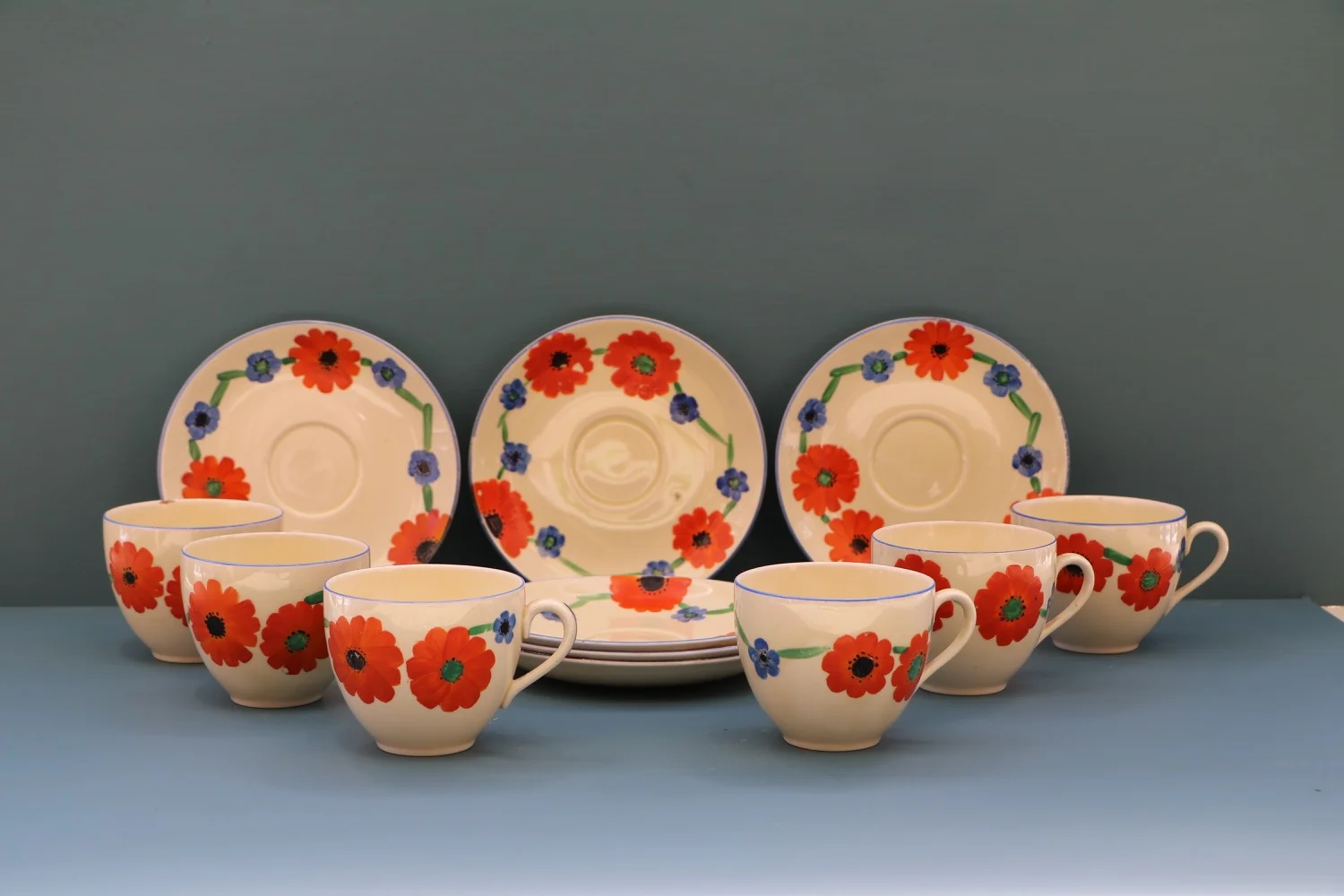 Art Deco Crown Ducal tea ware