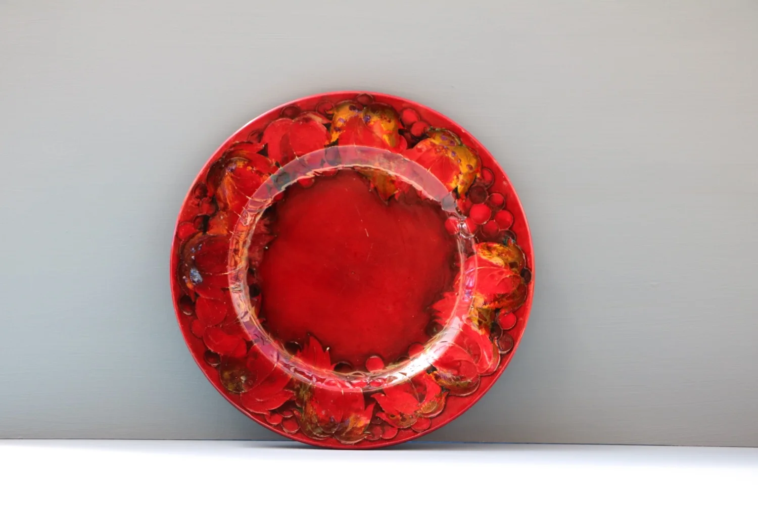 Moorcroft flambe Leaf and Berry plate