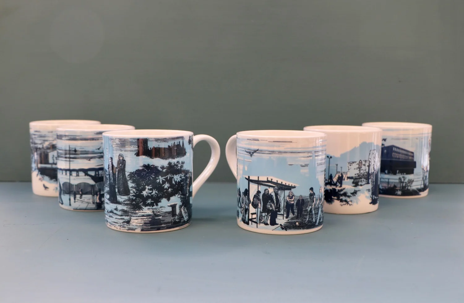Timorous Beasties Six Cities Scotland Toile Mugs