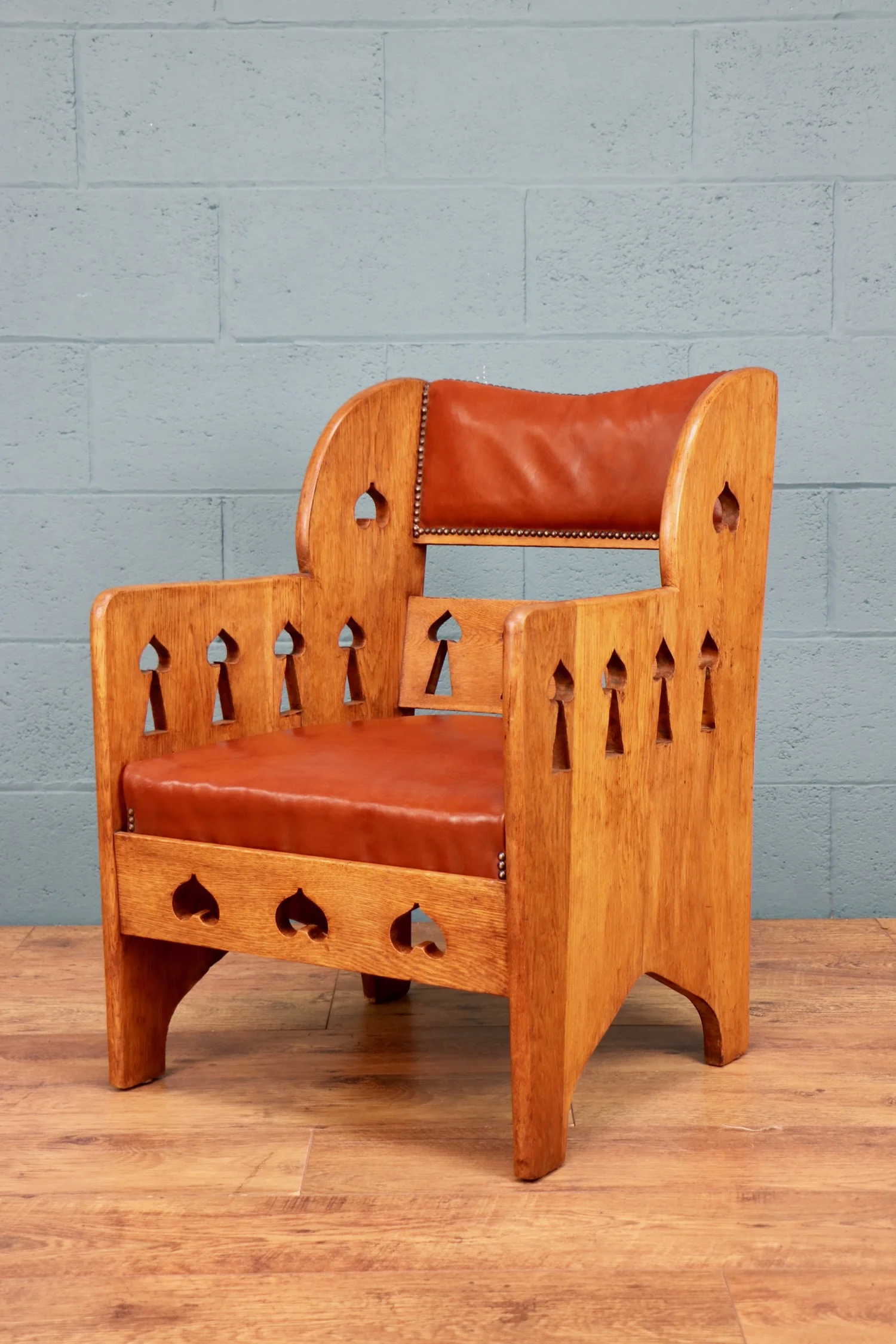 Arts and Crafts oak armchair, Goodyers of Regent Street