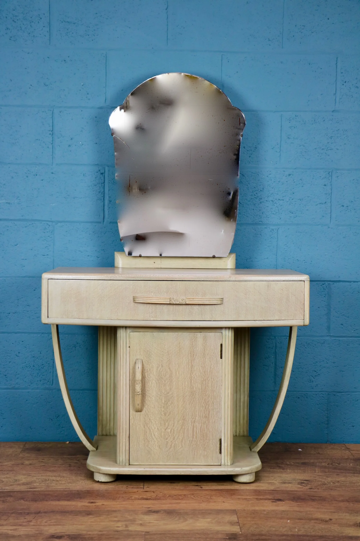 limed oak Art Deco dressing table