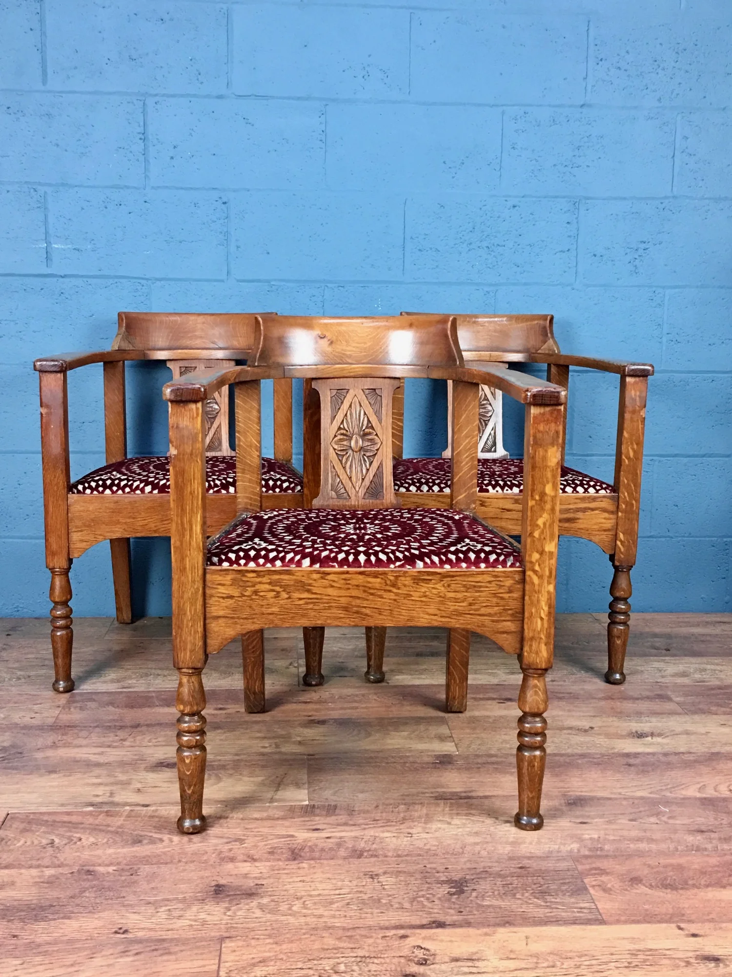 oak club chairs, tub chairs