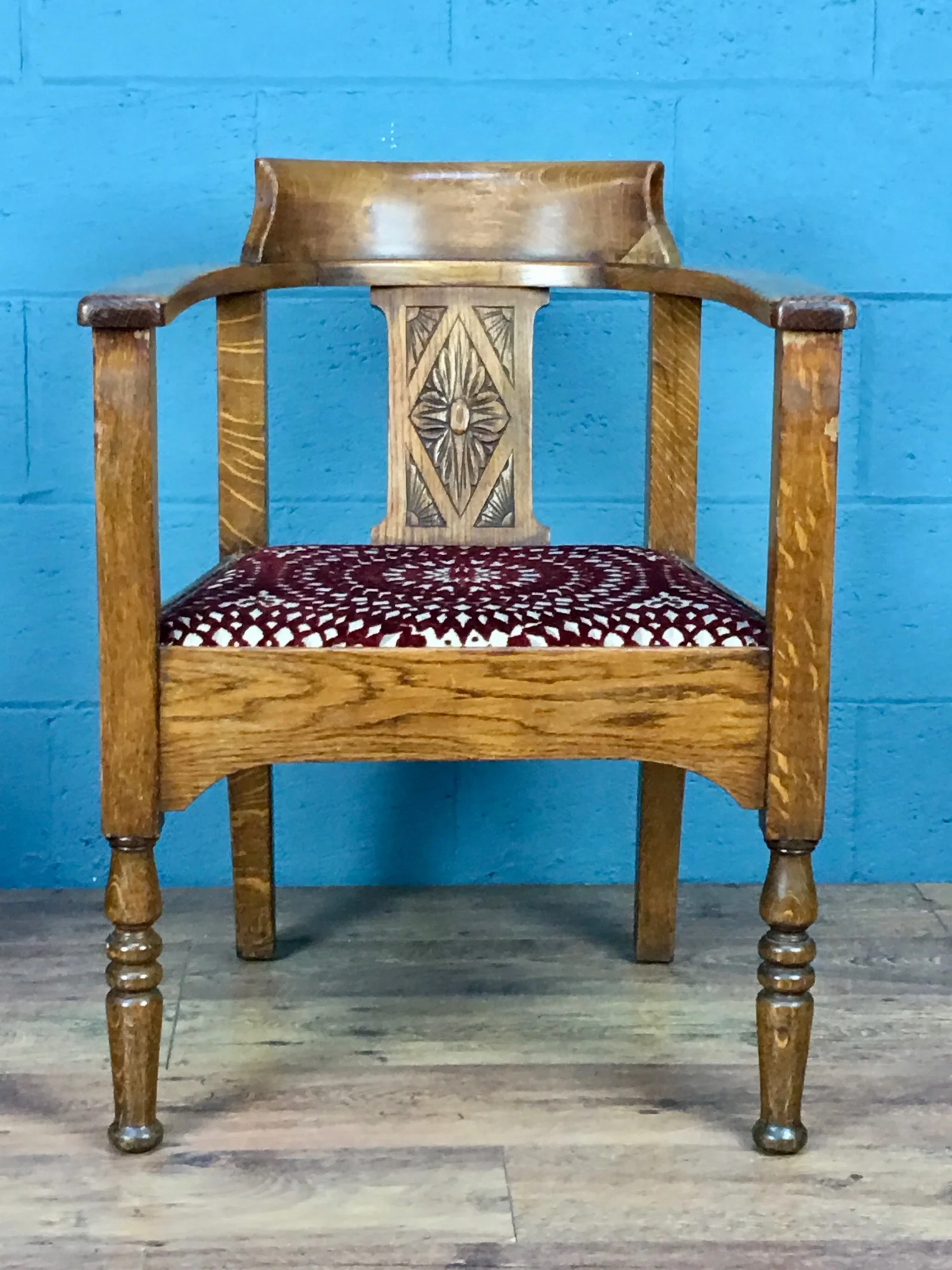 oak club chair, tub chair