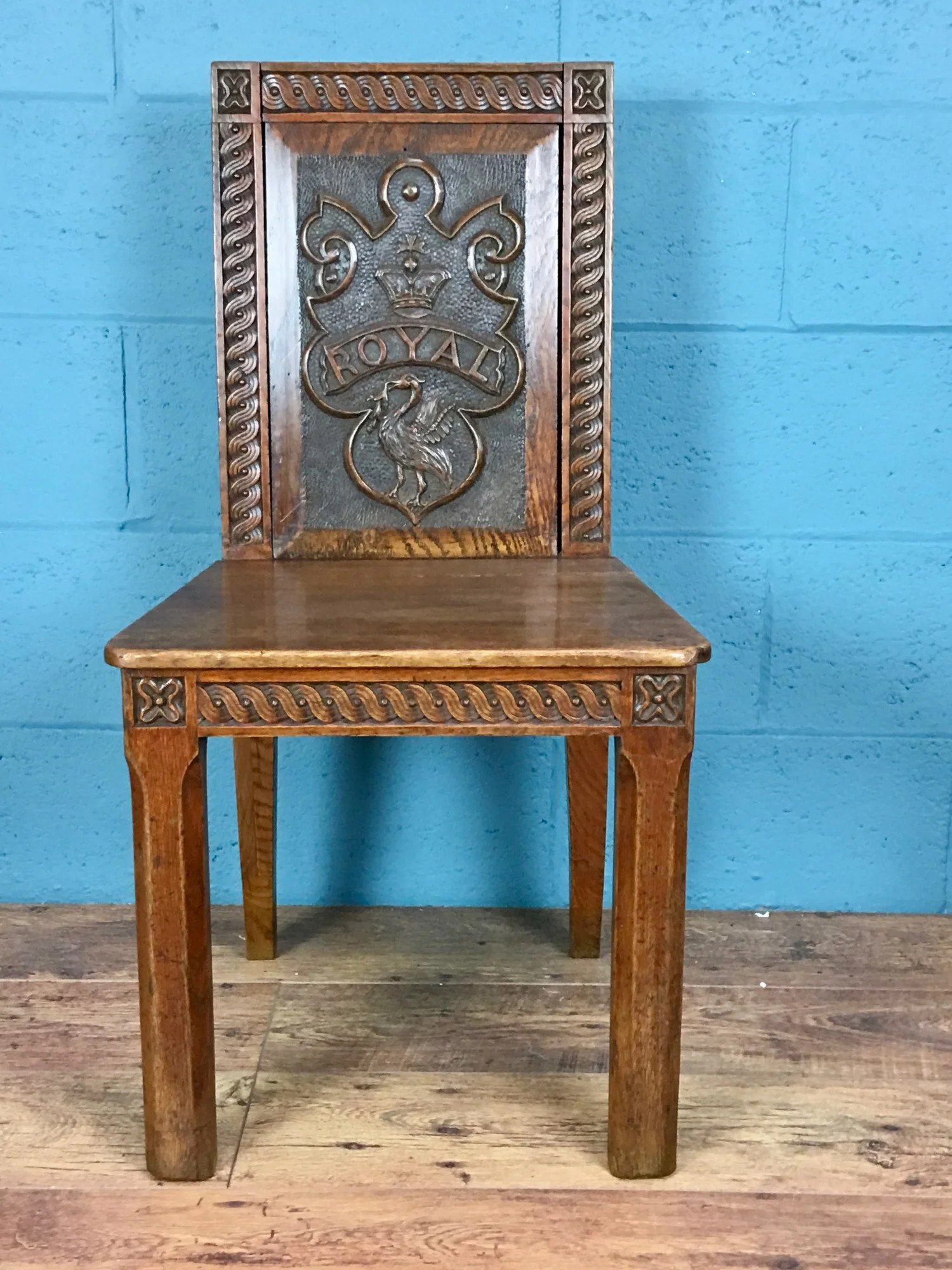 oak hall chair, Liverpool Royal Insurance Company,