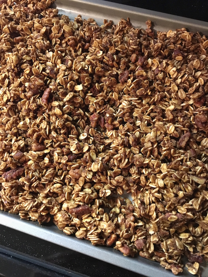 The delightful smell of homemade granola
