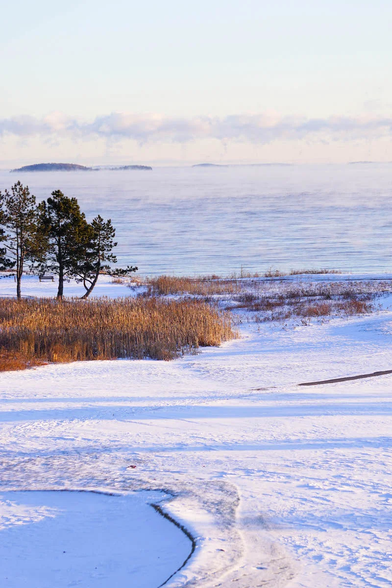 Very cold days spent on the coast of Maine