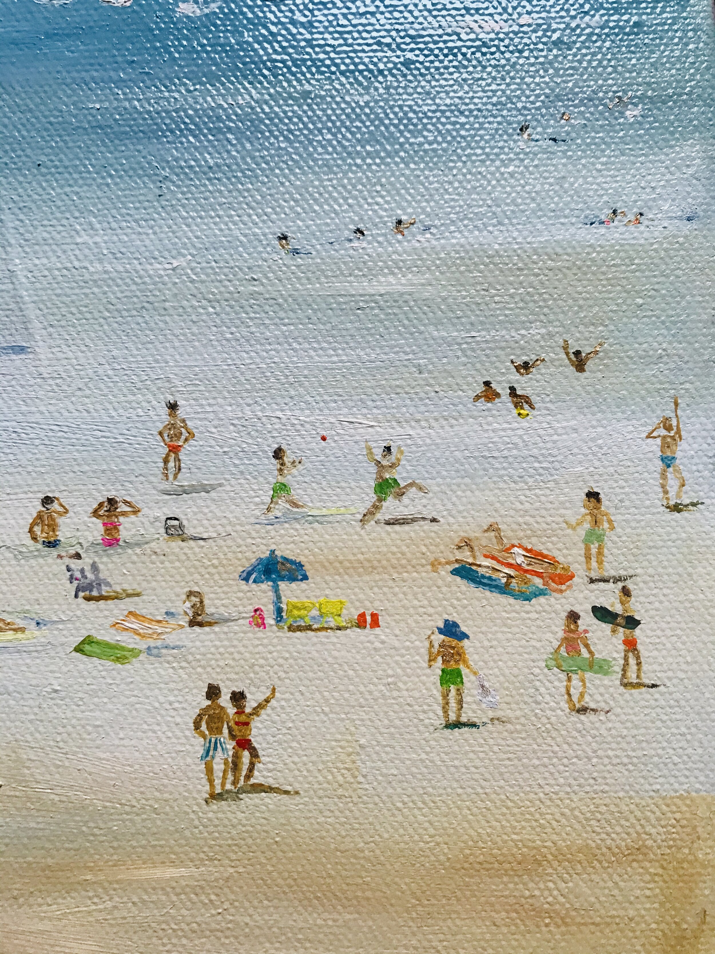 Los Vacacionistas 12.6" x 16.6" oil