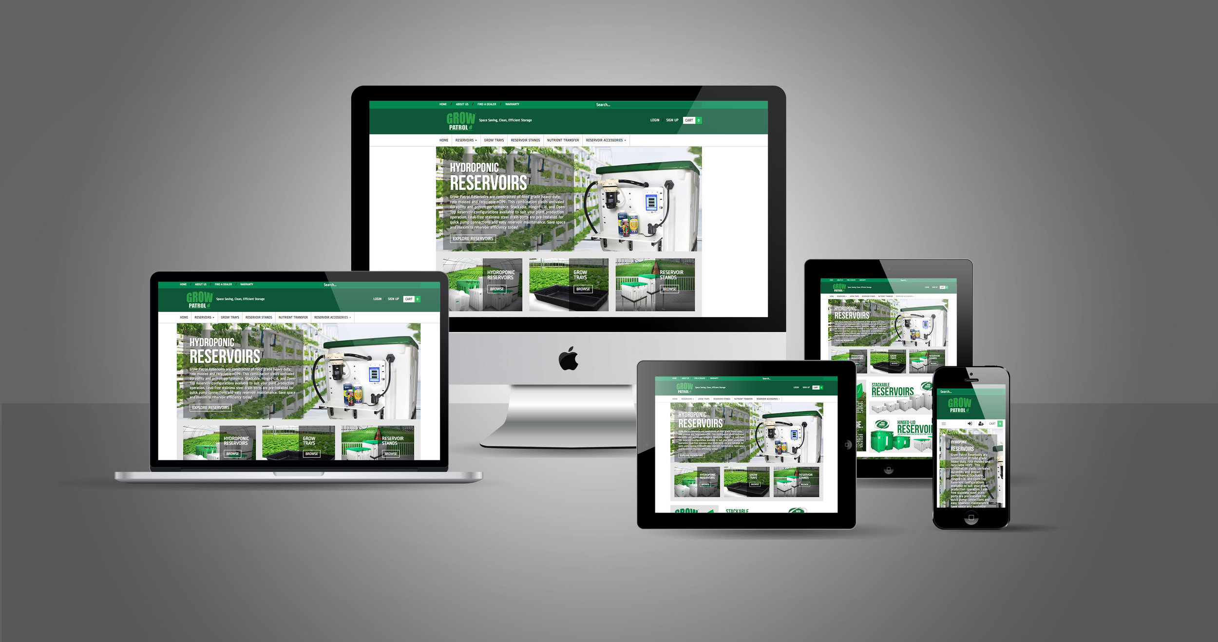  One of seven websites developed for the different brands of Innovative Outdoor Solutions. 