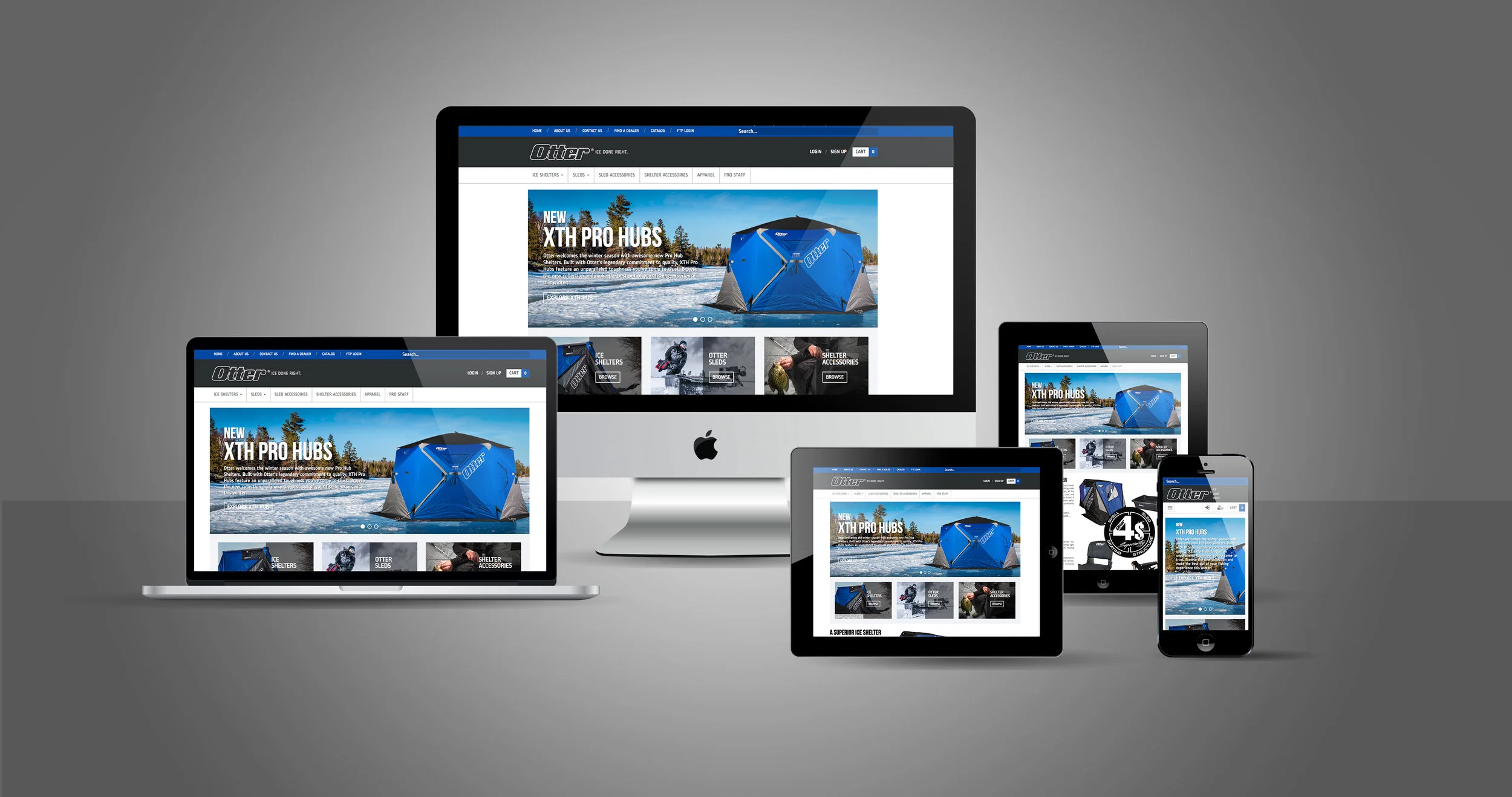 One of seven websites developed for the different brands of Innovative Outdoor Solutions.