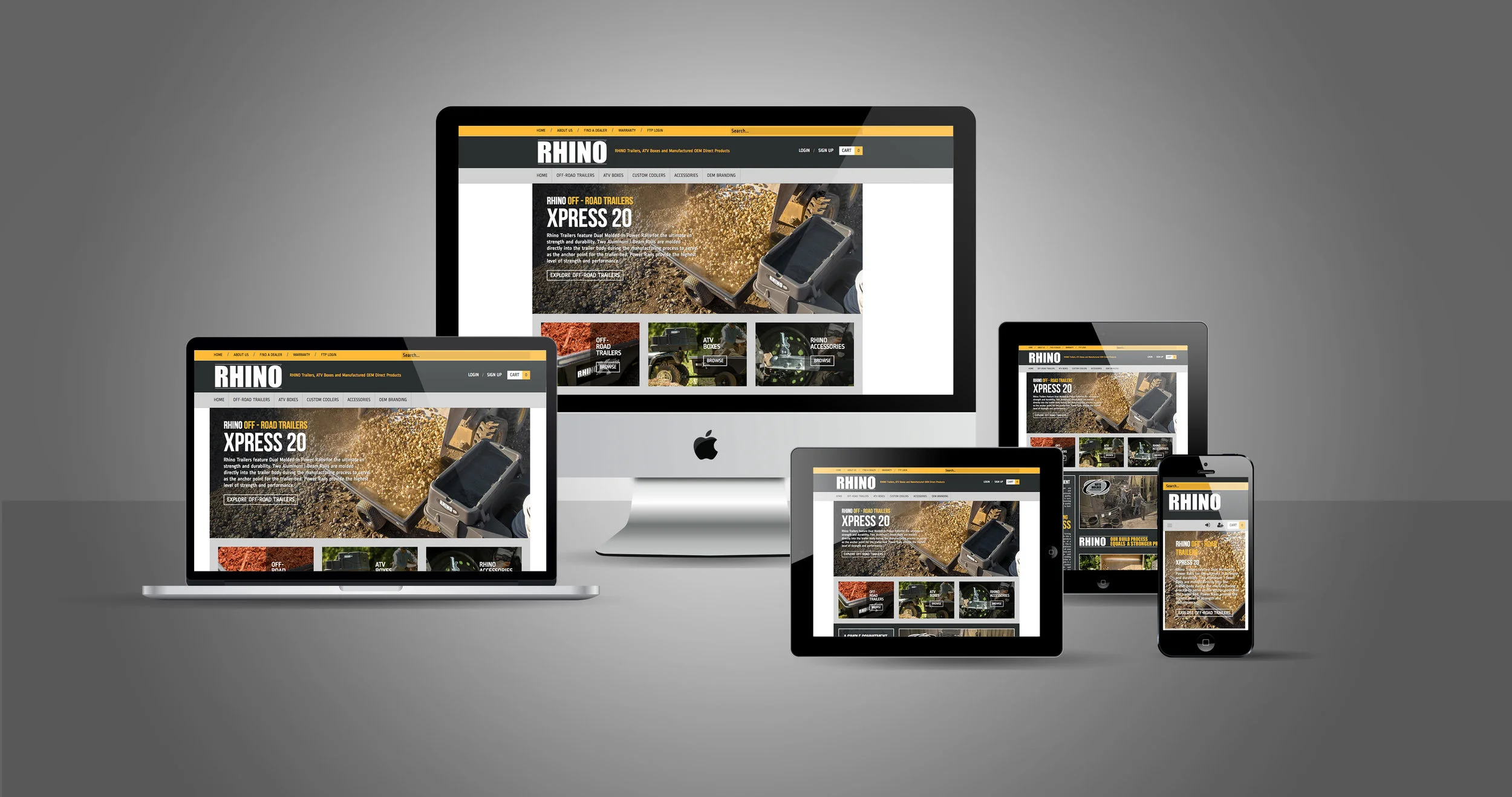 One of seven websites developed for the different brands of Innovative Outdoor Solutions.