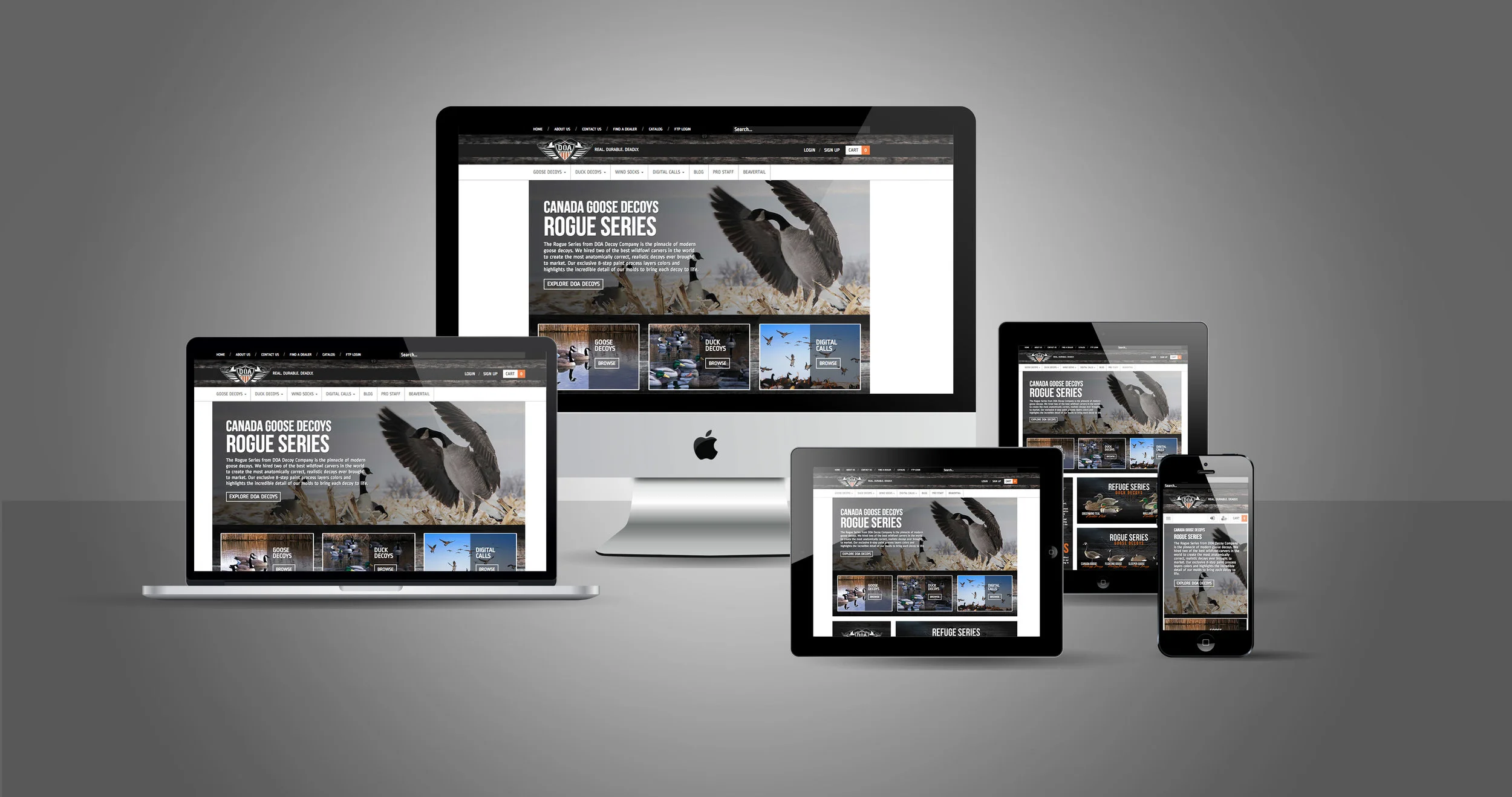One of seven websites developed for the different brands of Innovative Outdoor Solutions.