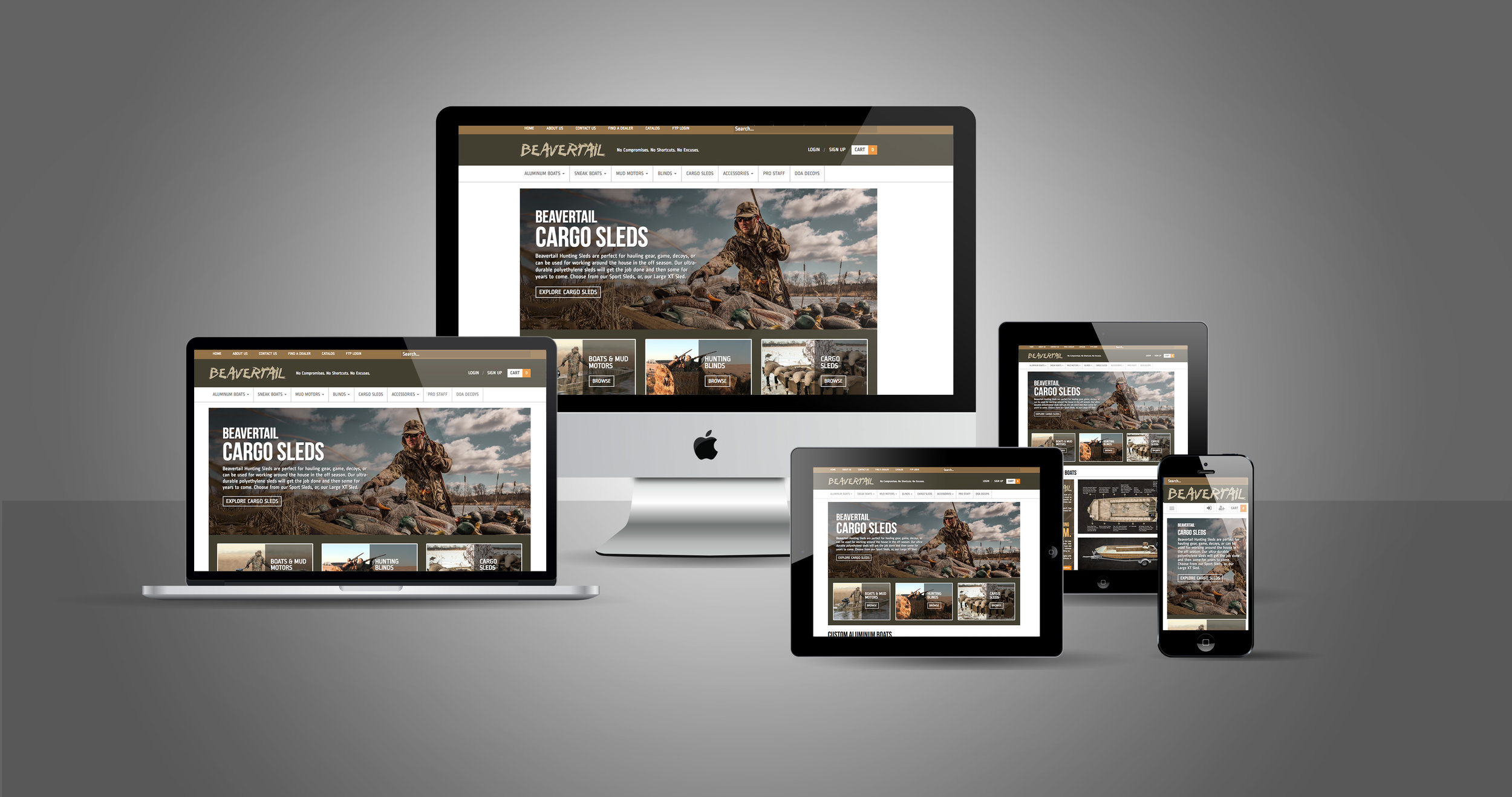  One of seven websites developed for the different brands of Innovative Outdoor Solutions. 