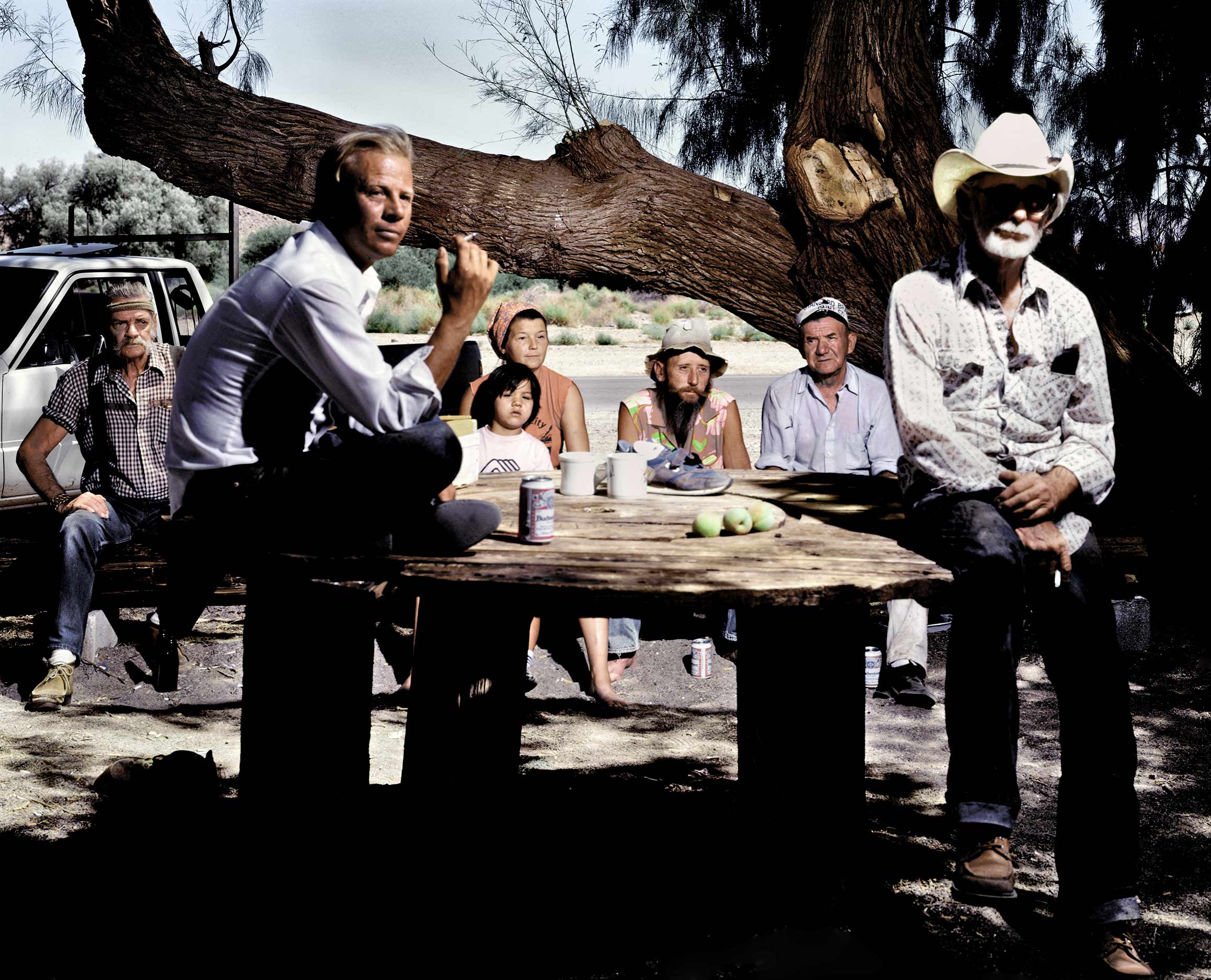 A family, Mojave Desert