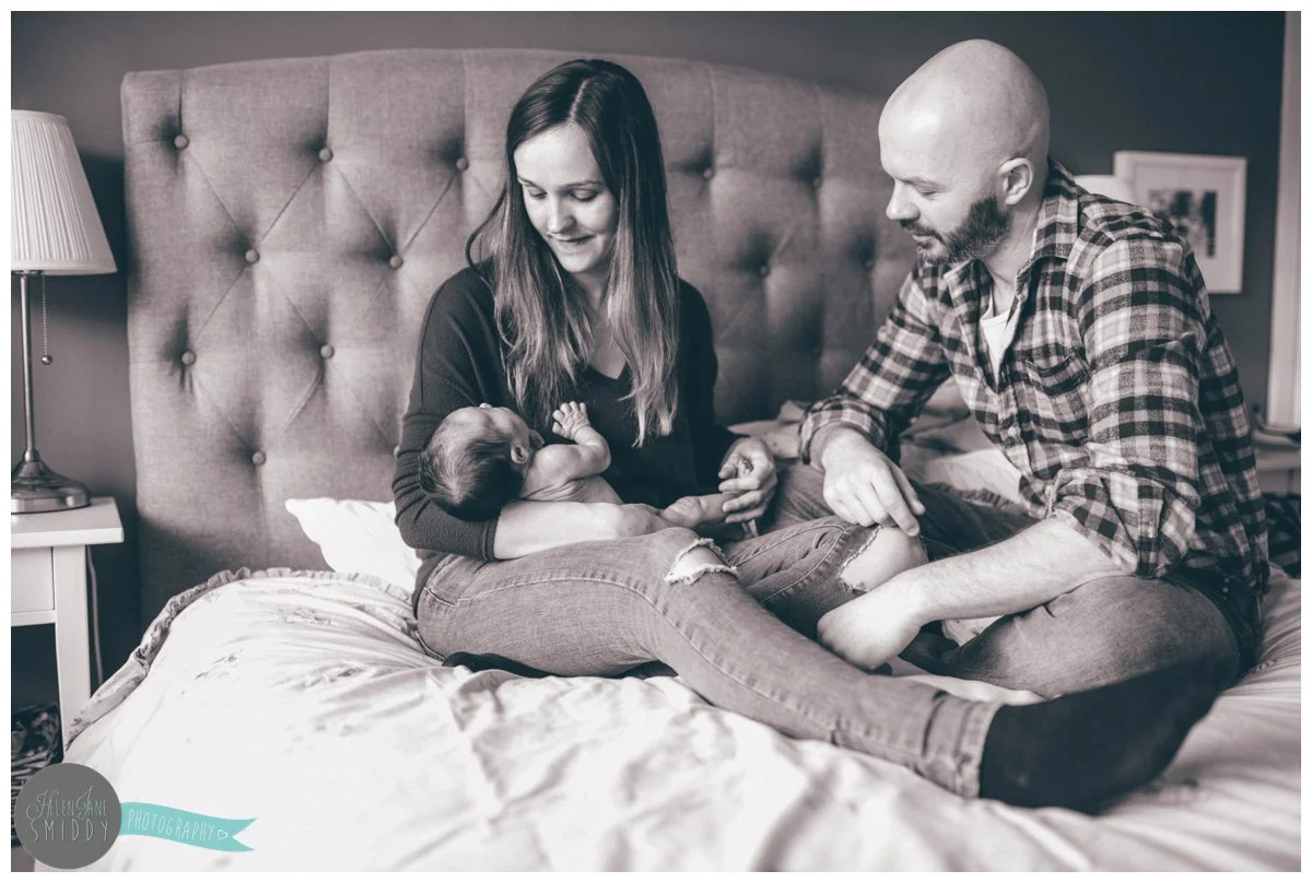 Newborn photo shoot at the family home in Frodsham.