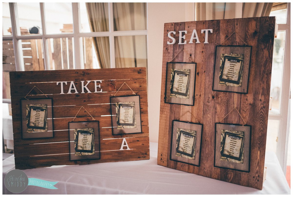 The beautiful rustic, DIY table plan.