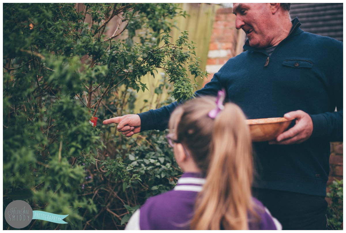 Isla's grandad pointed out a treat in the garden from the Easter Bunny.