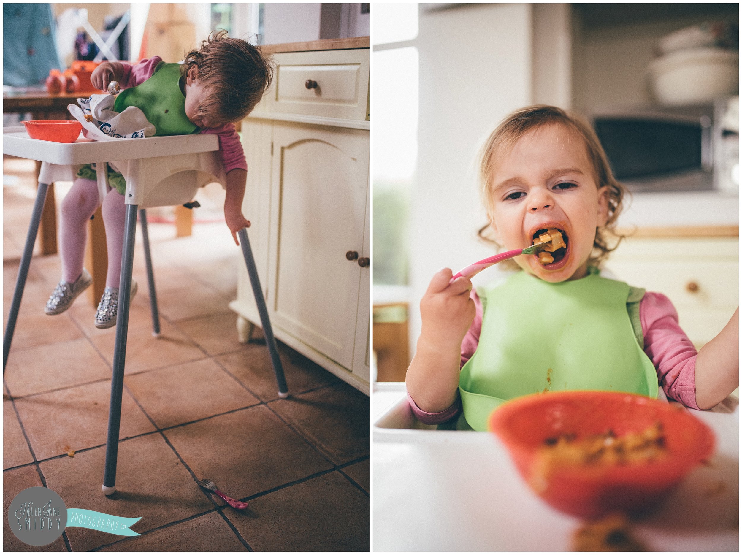 Lunchtime during an A Day In The Life photoshoot in Frodsham, Cheshire.