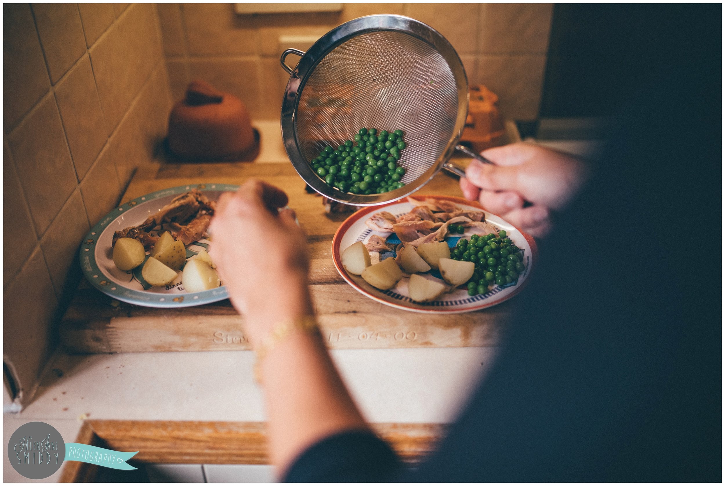 Dinner time in the Frodsham family home during an A Day In The Life photoshoot in Cheshire.