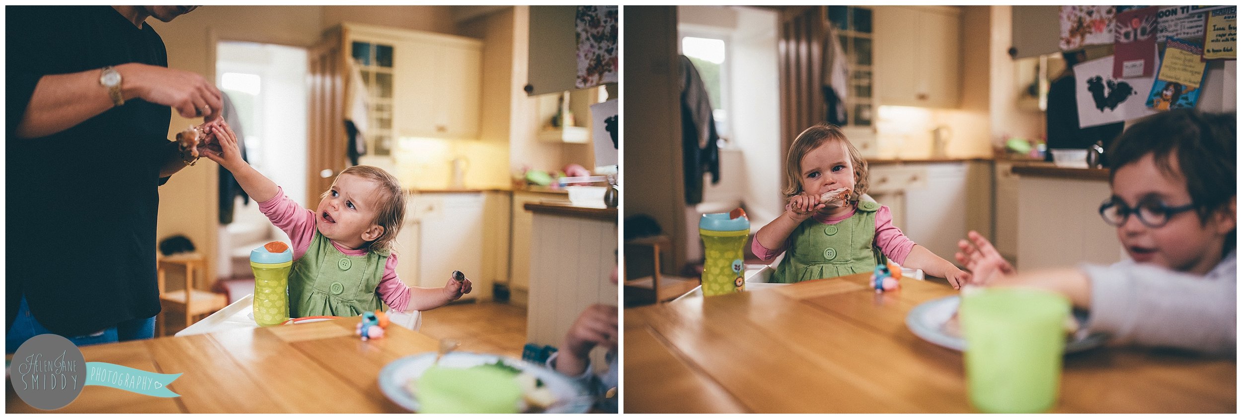 Dinner time in the Frodsham family home during an A Day In The Life photoshoot in Cheshire.