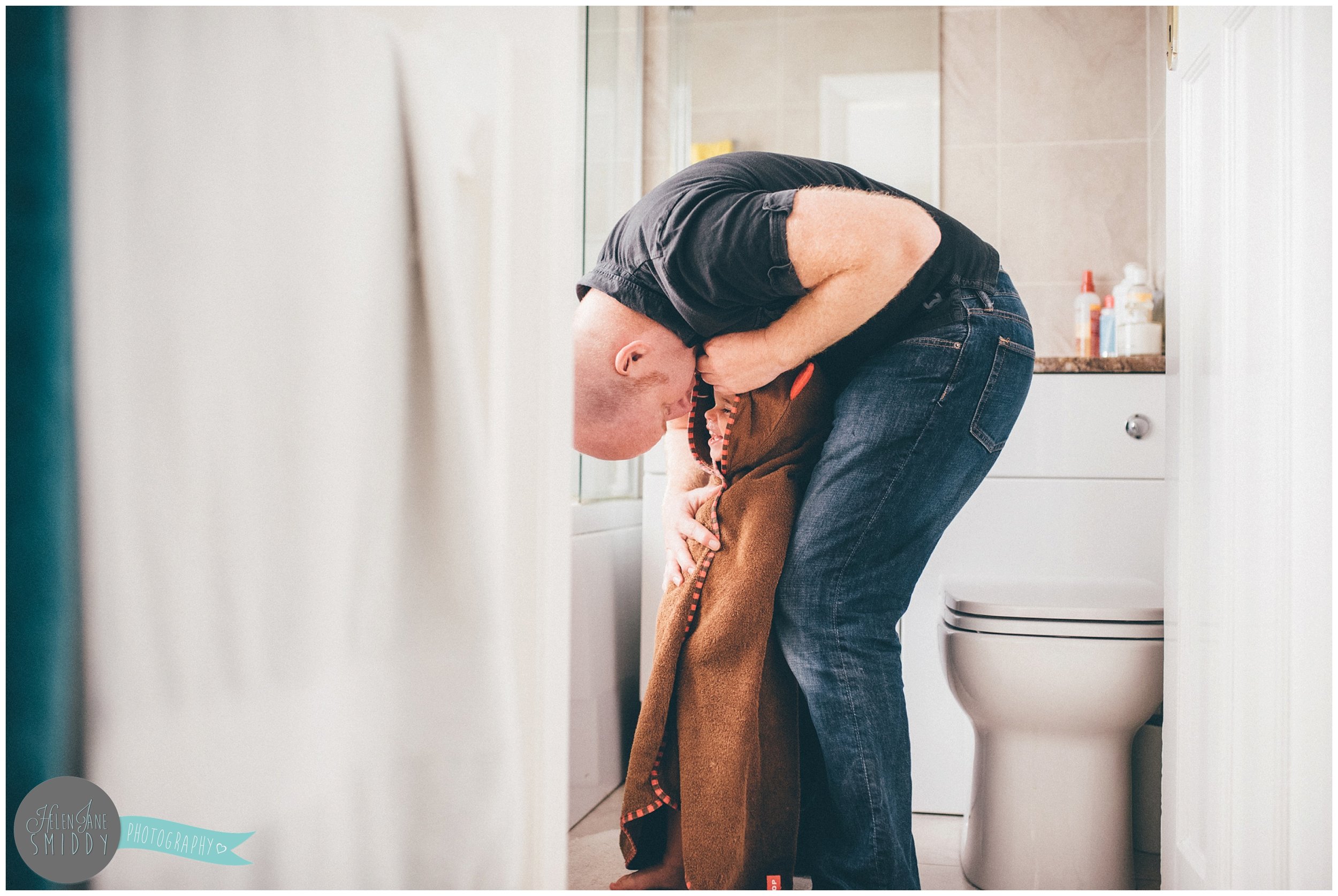 Bathtime in the Frodsham family home during an A Day In The Life photoshoot in Cheshire.