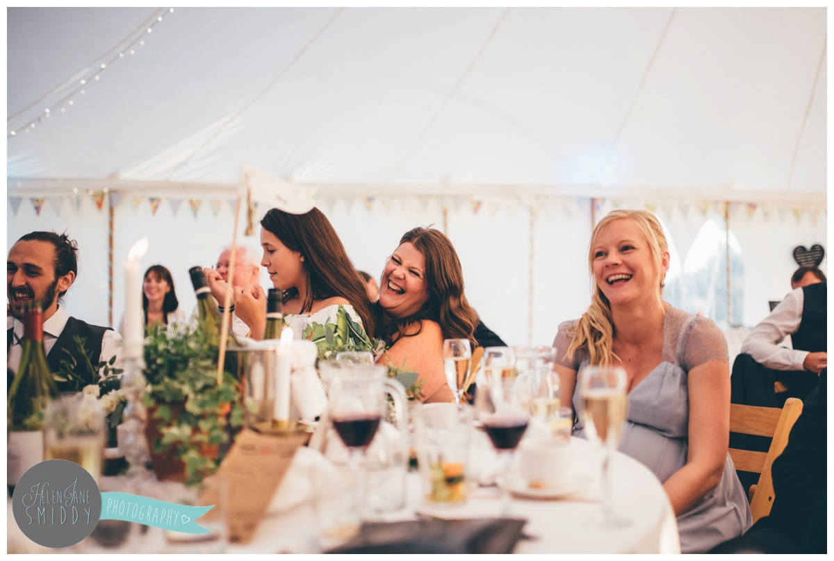 Weddings speeches shot by Cheshire wedding photographer at Barn Drift in Norfolk.