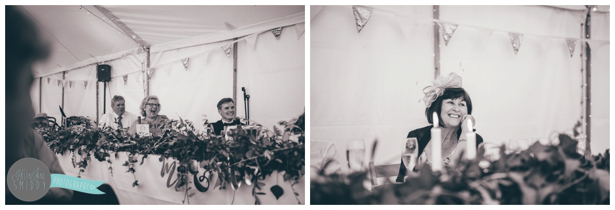 Wedding speeches shot by Cheshire wedding photographer at Barn Drift in Norfolk.