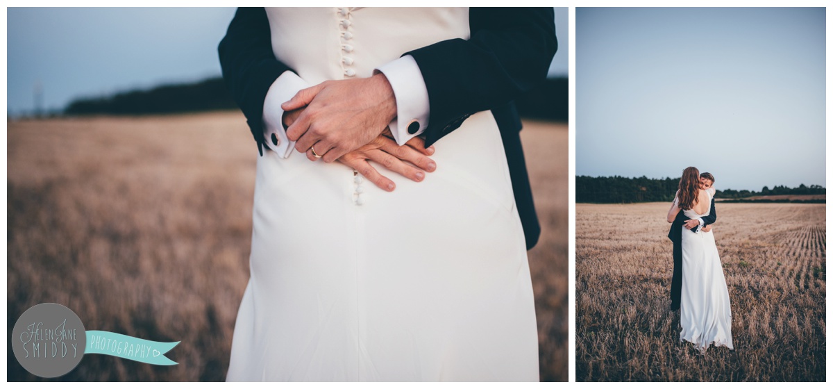 Stunning sunset at Barn Drift wedding in Norfolk.