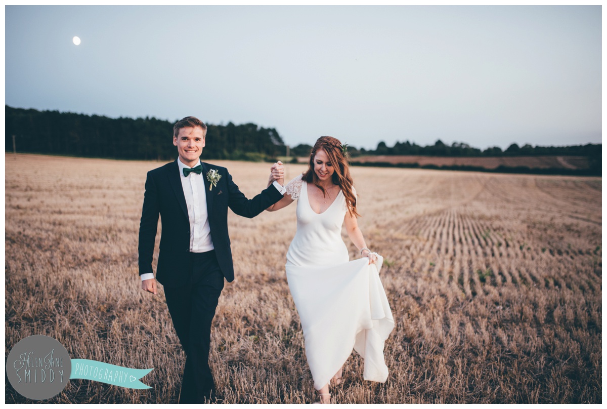 Stunning sunset photographs at Barn Drift wedding in Norfolk.