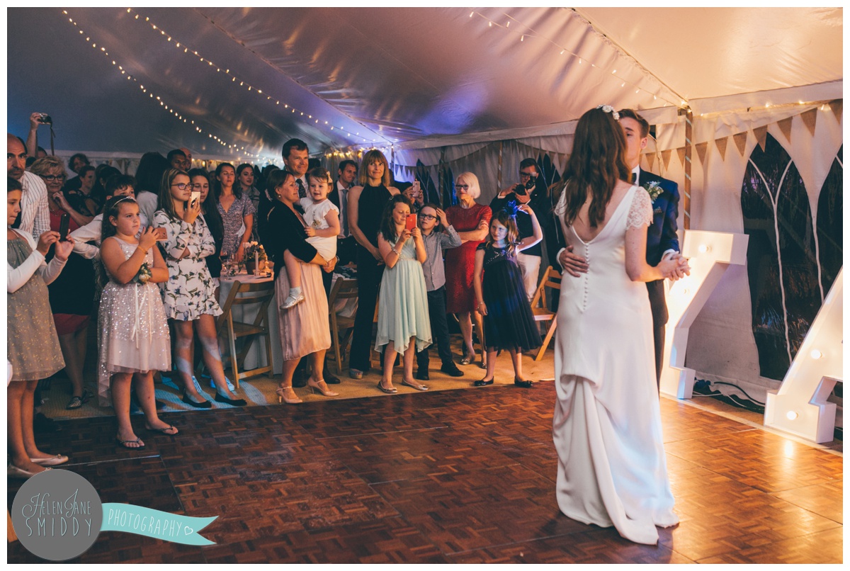 First Dance photographs at Barn Drift wedding in Norfolk.