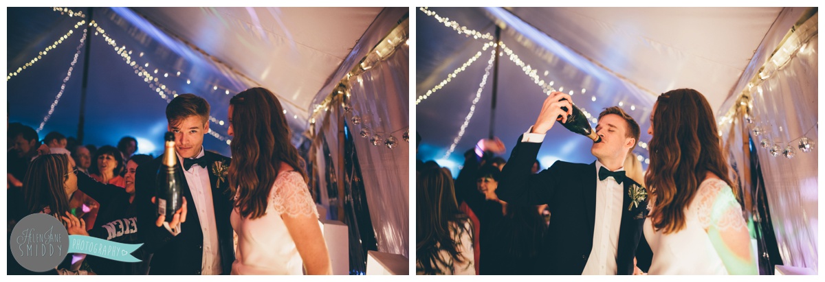 Wedding guests dancing at Barn Drift in Norfolk.