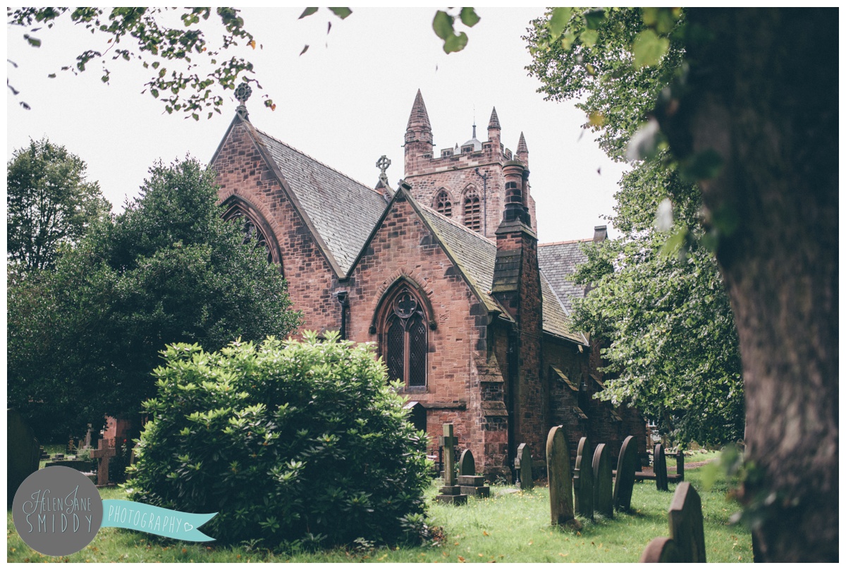 The outside of the church in Stockton Heath.